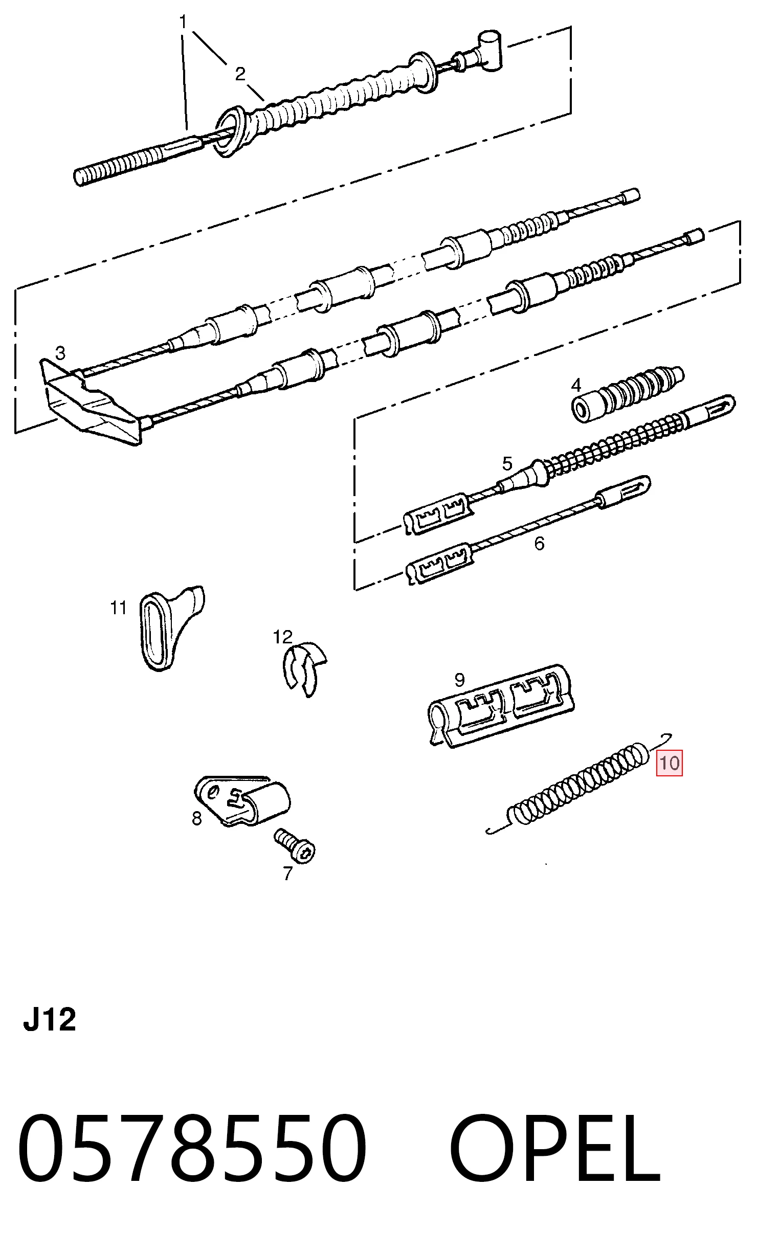 Compre Kit de reparação do freio de estacionamento Opel Vectra 