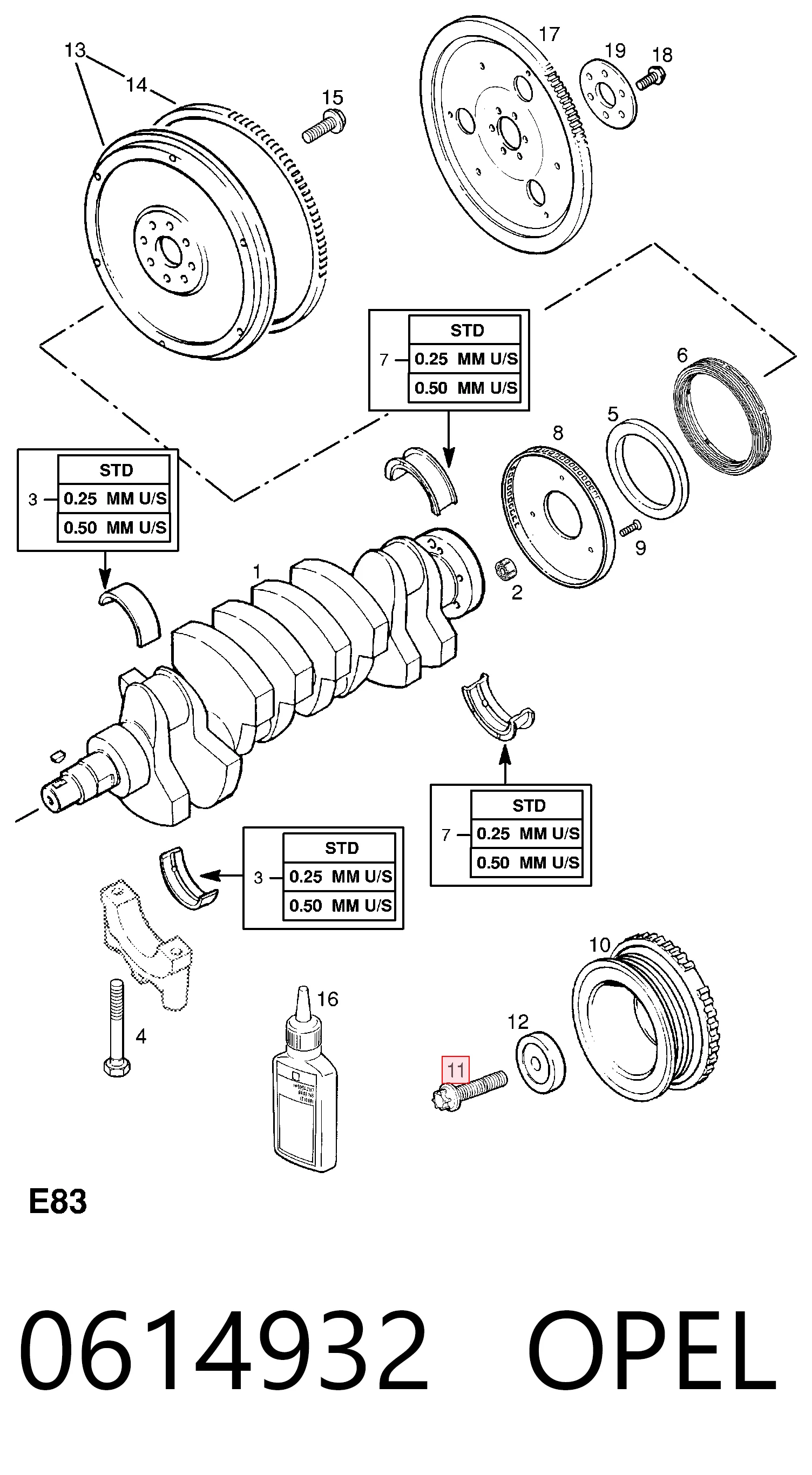 Compre 24447224 Peugeot/Citroen Parafuso da polia de cambota