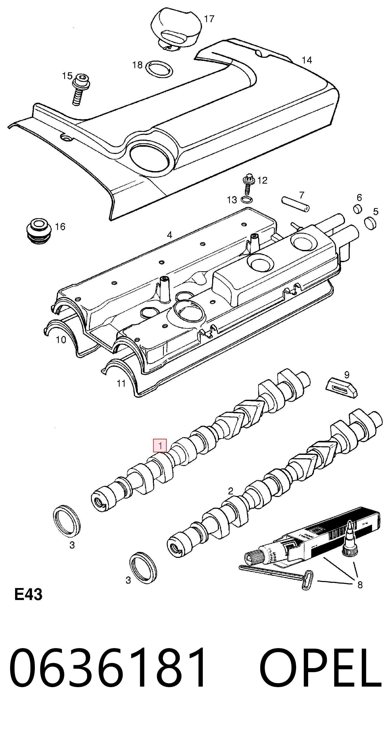 Árvore distribuidora de motor Opel Corsa C F08, F68