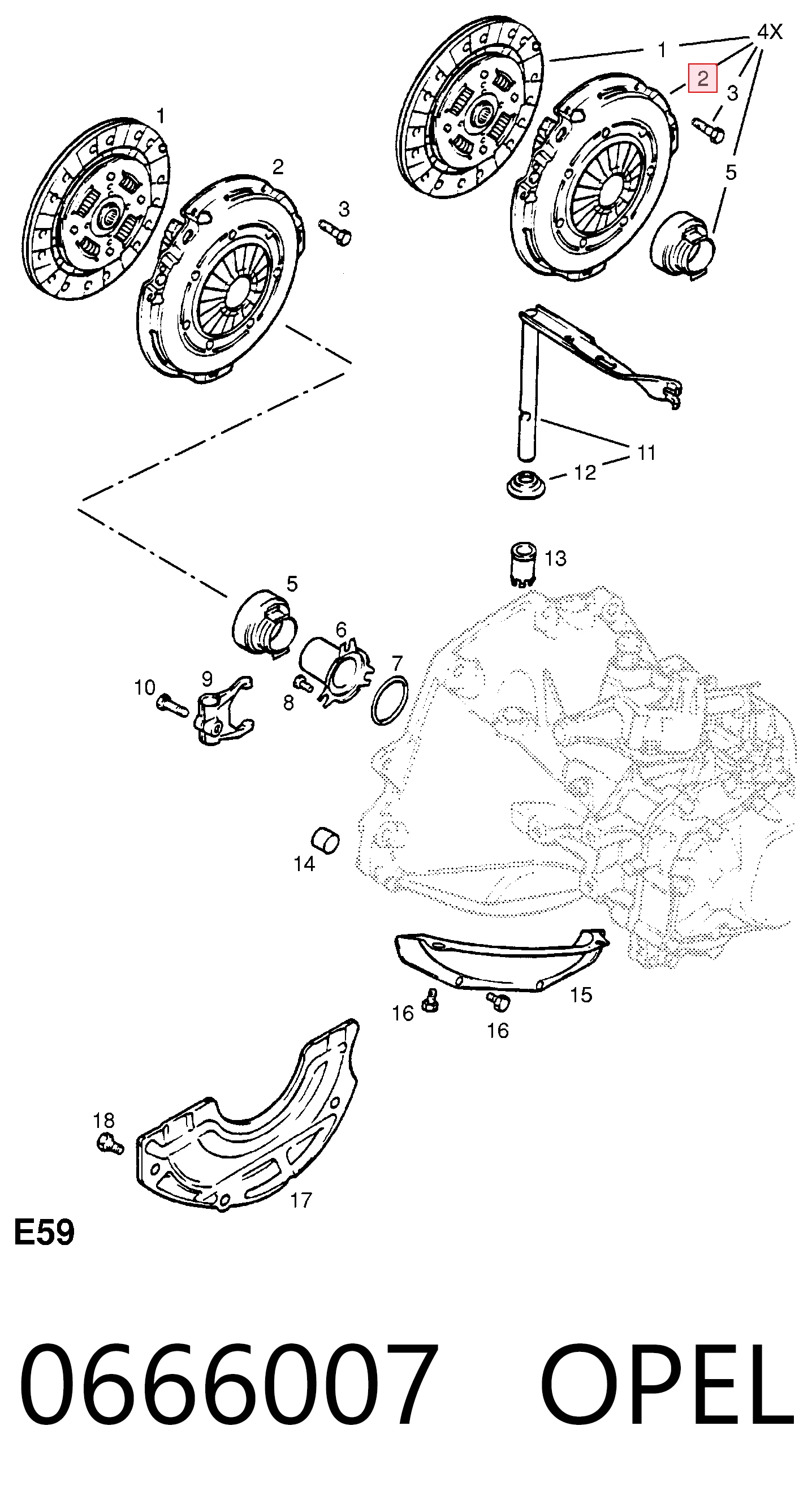 Cesta de embraiagem Opel Corsa preço, a partir de 46,79 USD