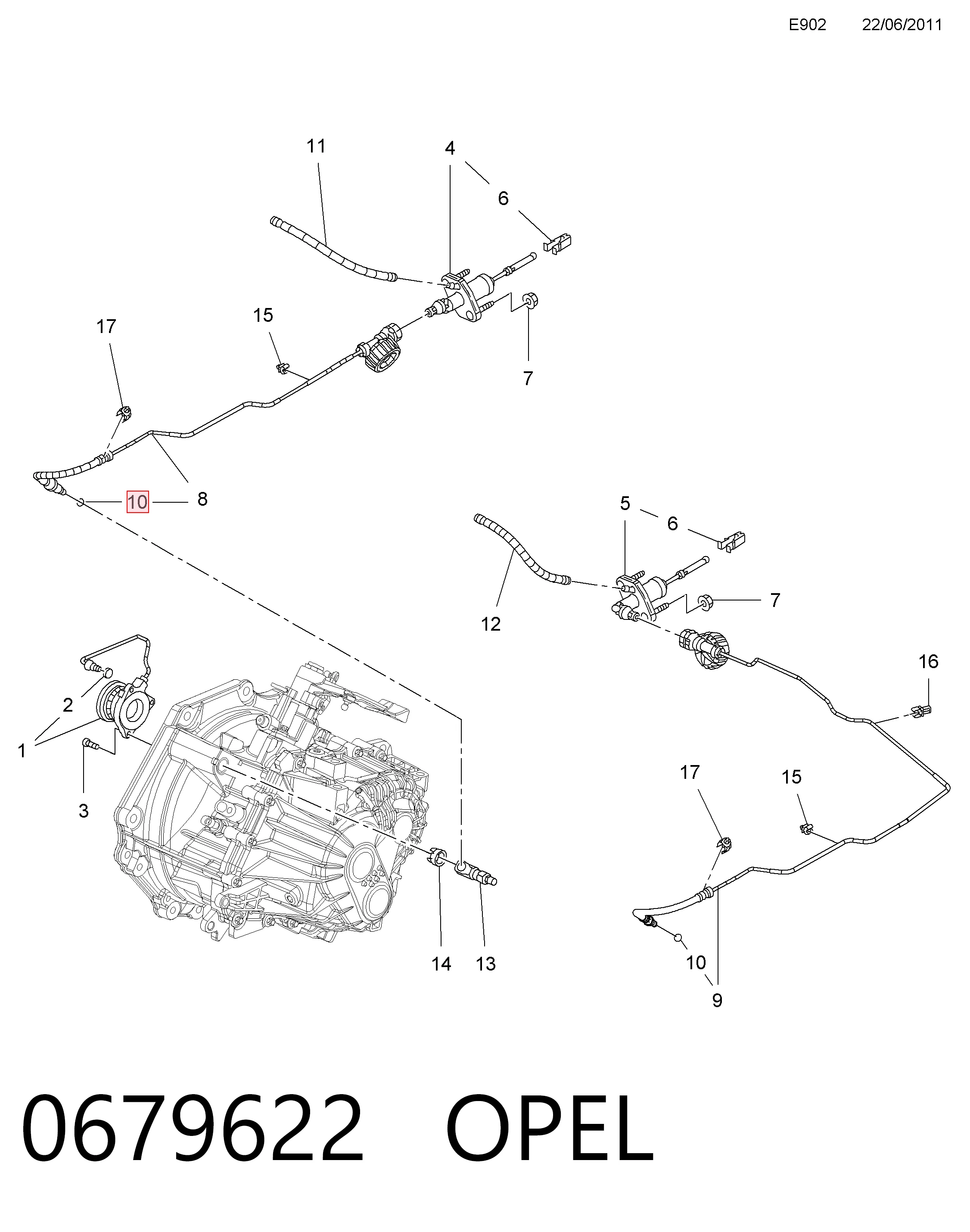 90511437 Peugeot/Citroen Vedante anular de mangueira de embraiagem