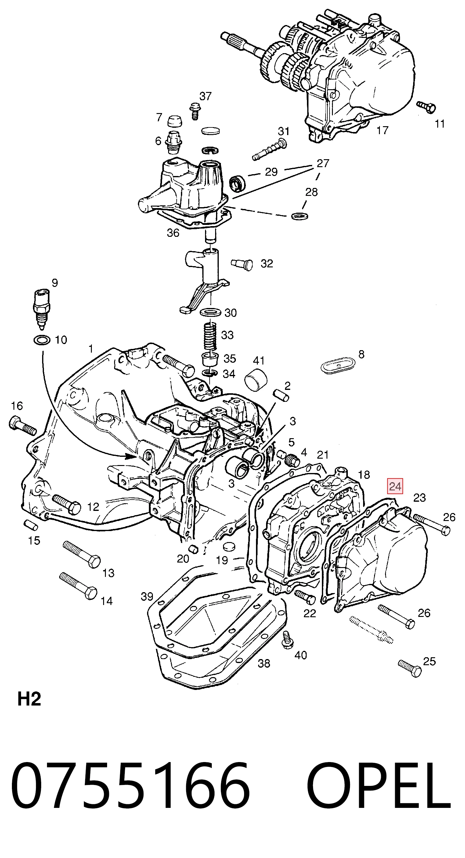 Compre 55564101 Fiat/Alfa/Lancia Vedante de tampa da caixa de mudança