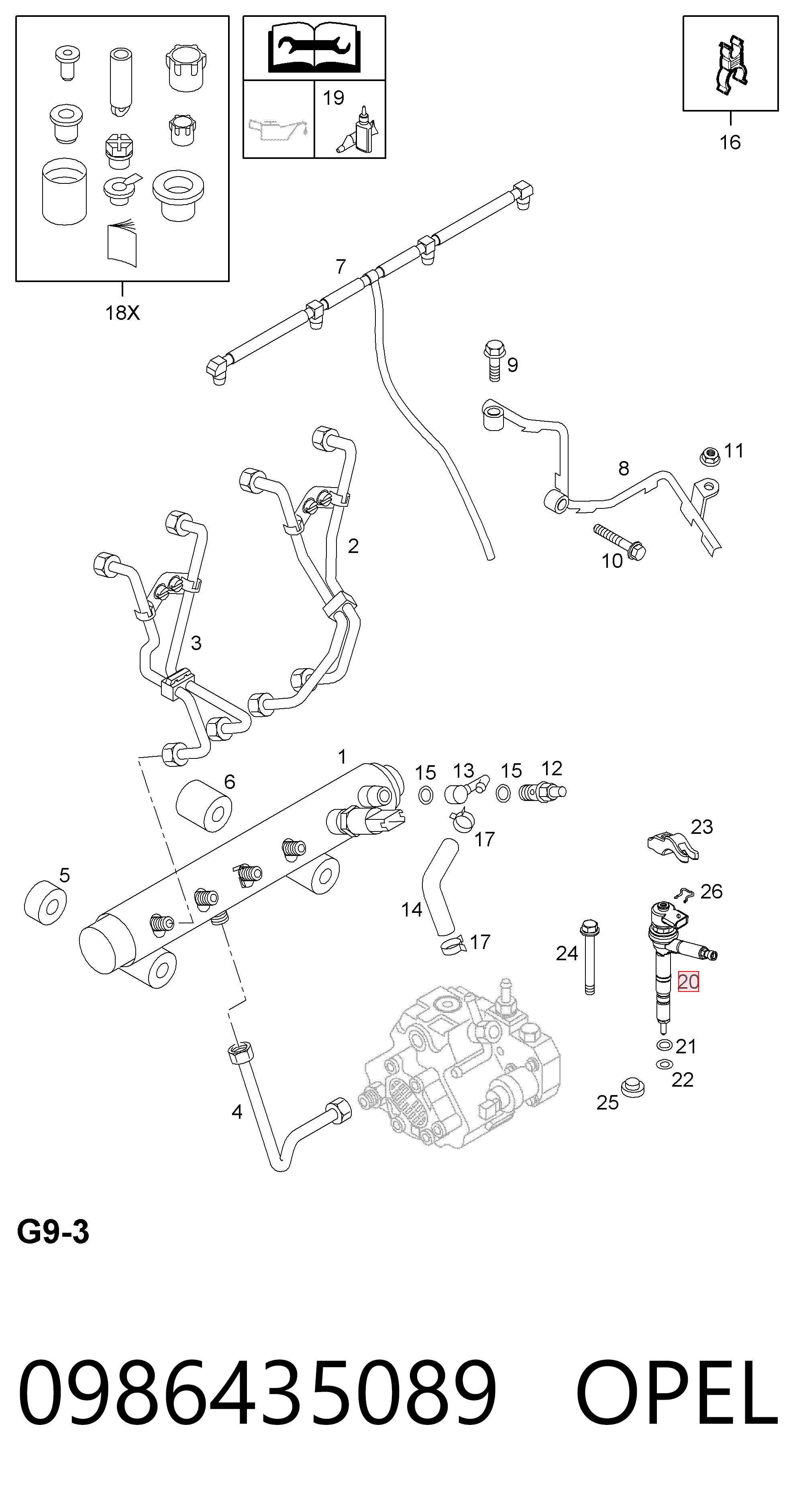 Injetor de injeção de combustível para Opel Astra H L69