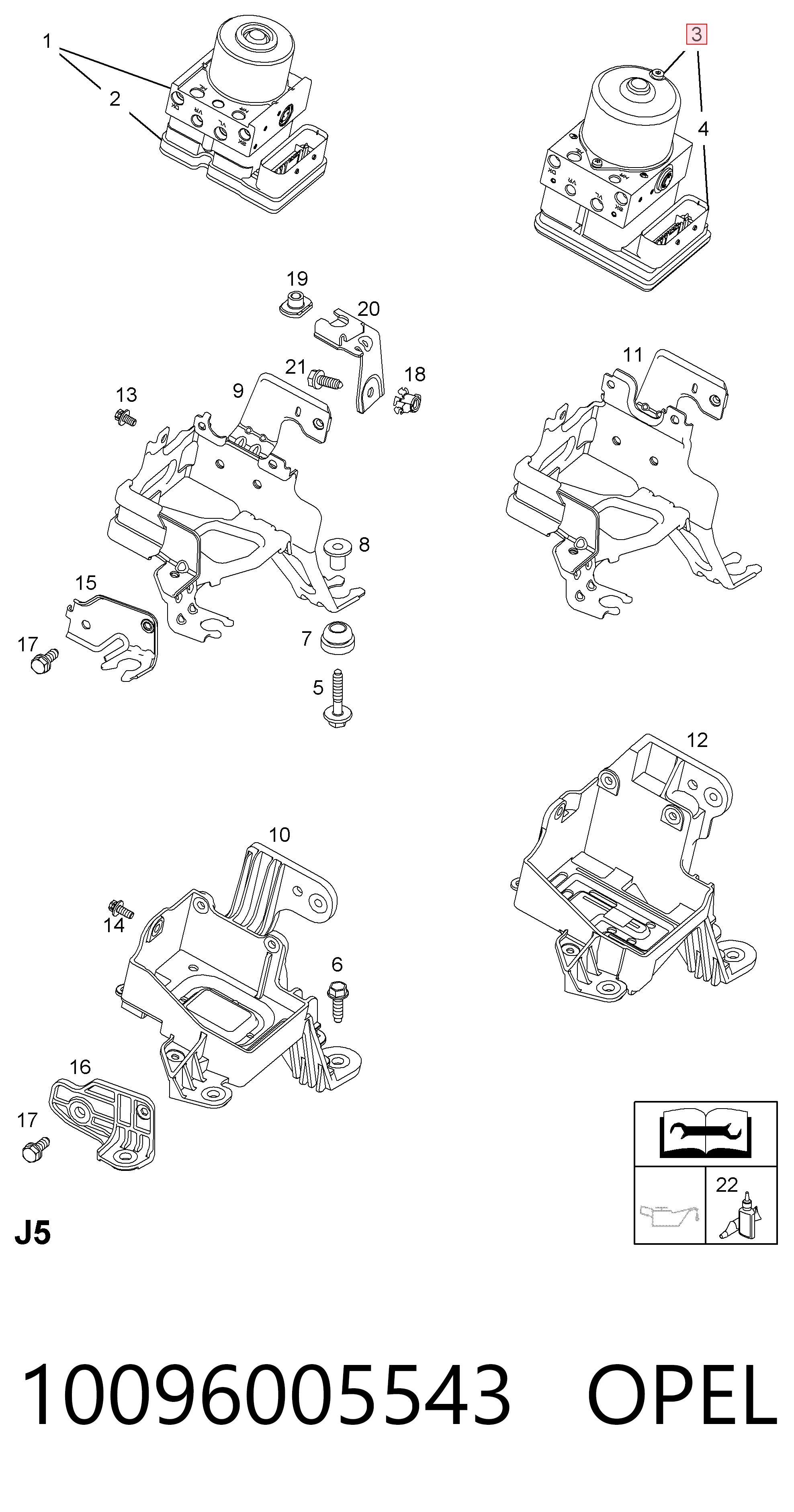 Unidade hidráulico de controlo ABS para Opel Astra H TWINTOP L67