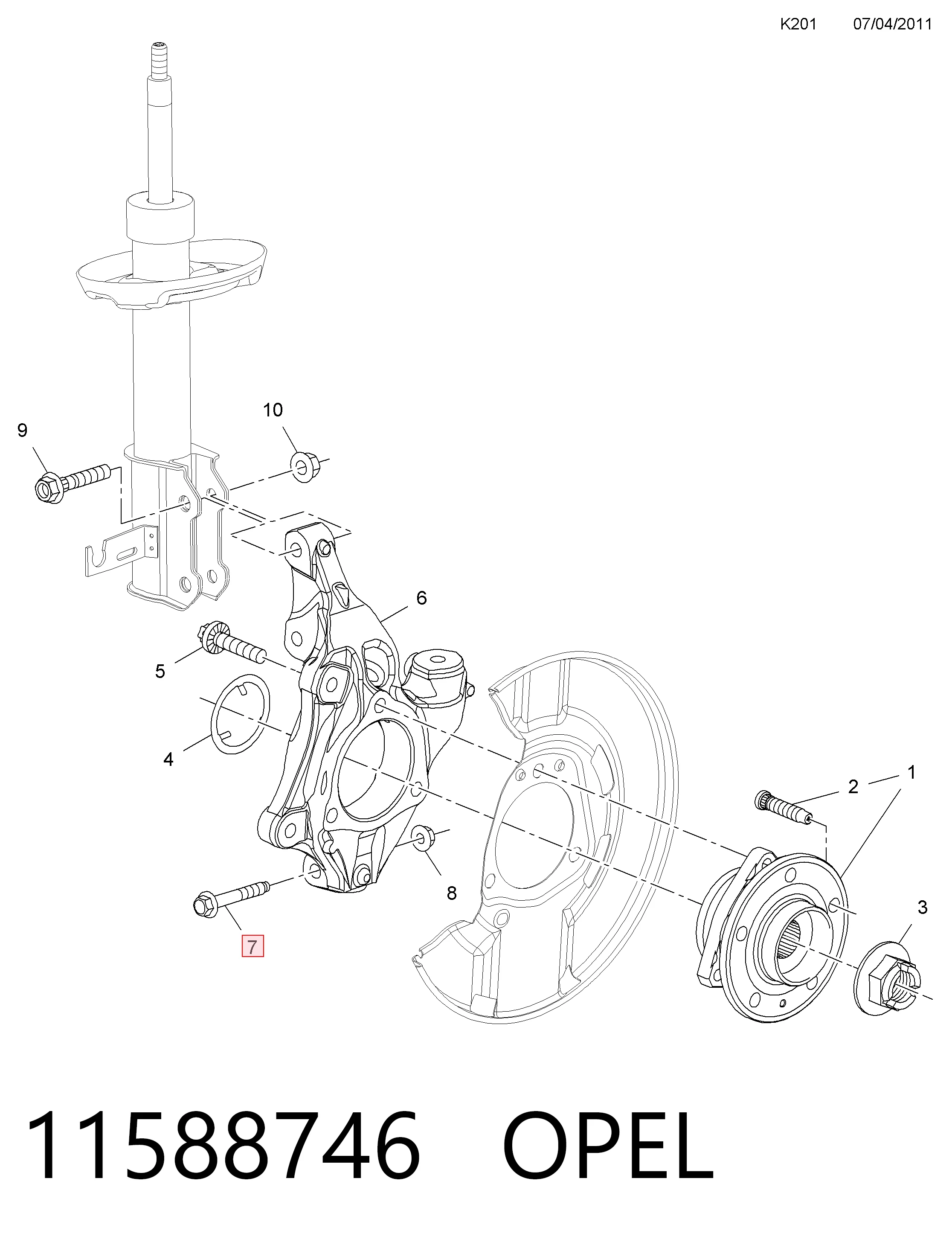 Parafuso de fixação de apoio esférico dianteiro ao pino de apoio Peugeot/Citroen 11588746 preço, a partir de 2,65 USD