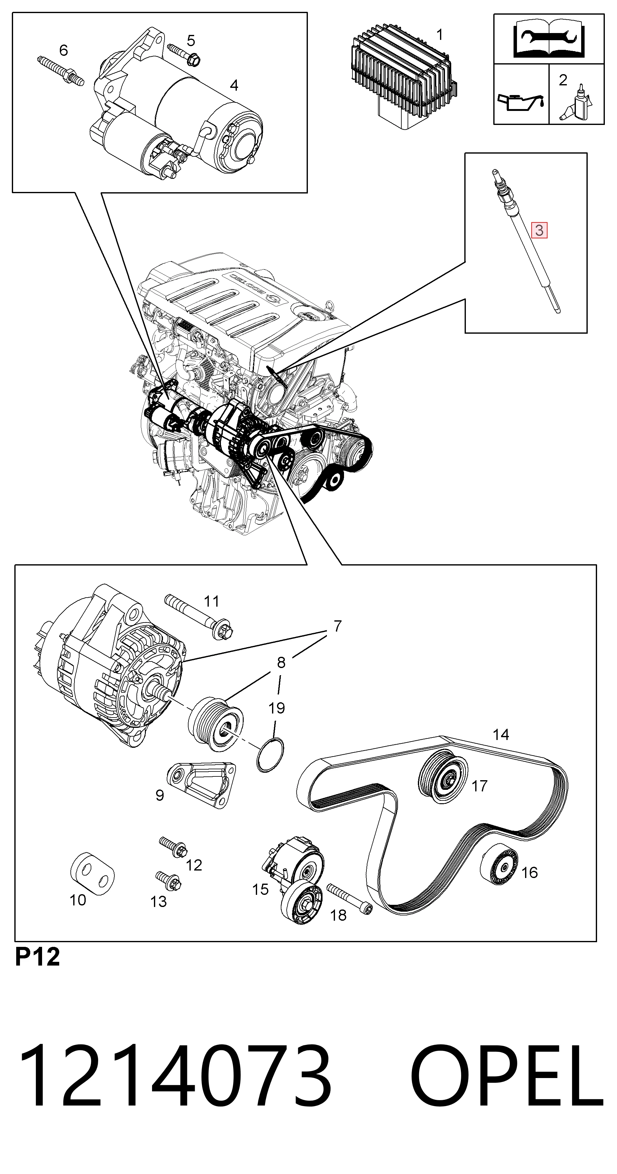 para Opel Astra (L69)