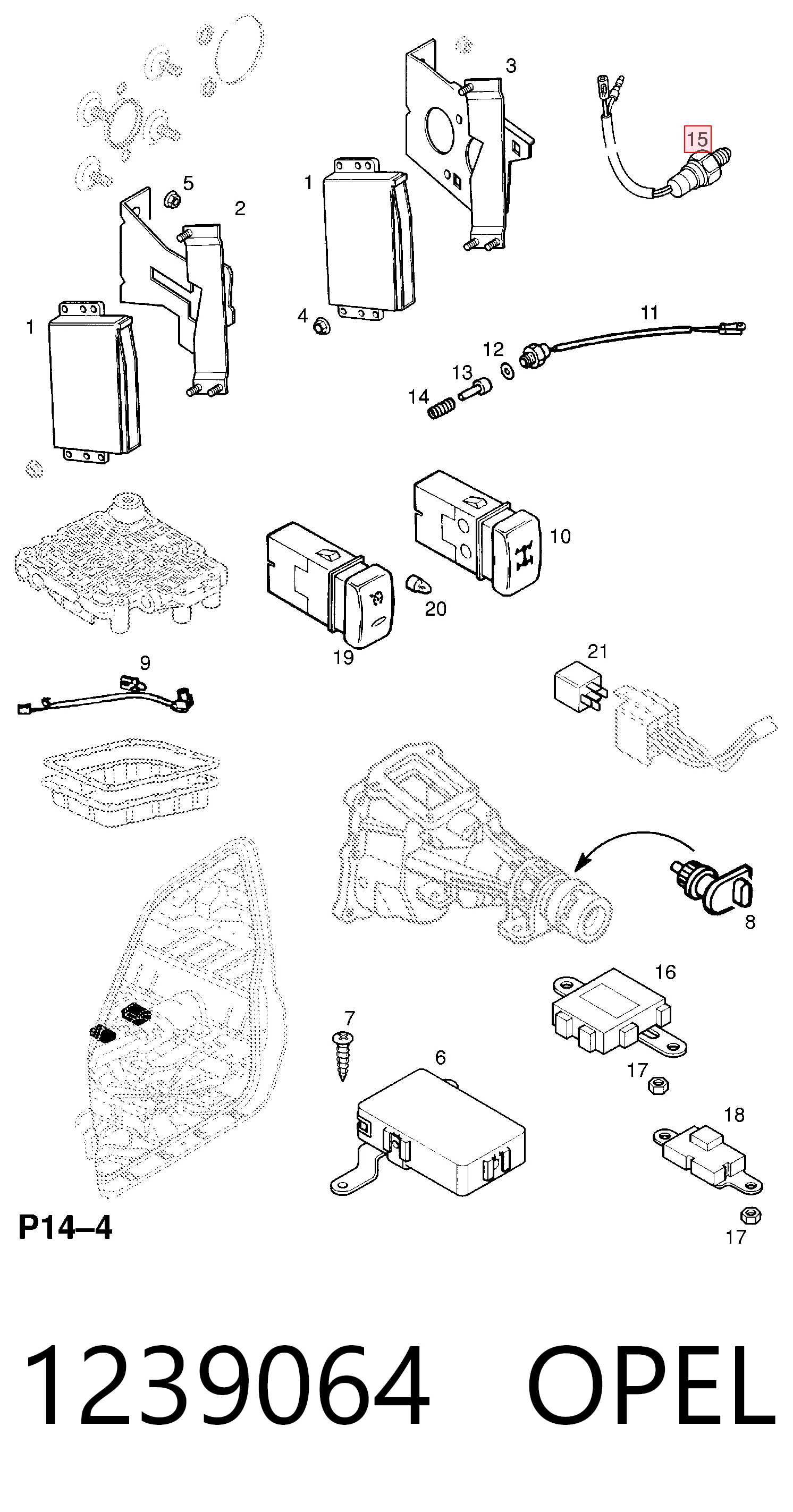  Sensor de ativação das luzes de marcha à ré Isuzu Trooper SUV (UBS) (1987 - 1991) 