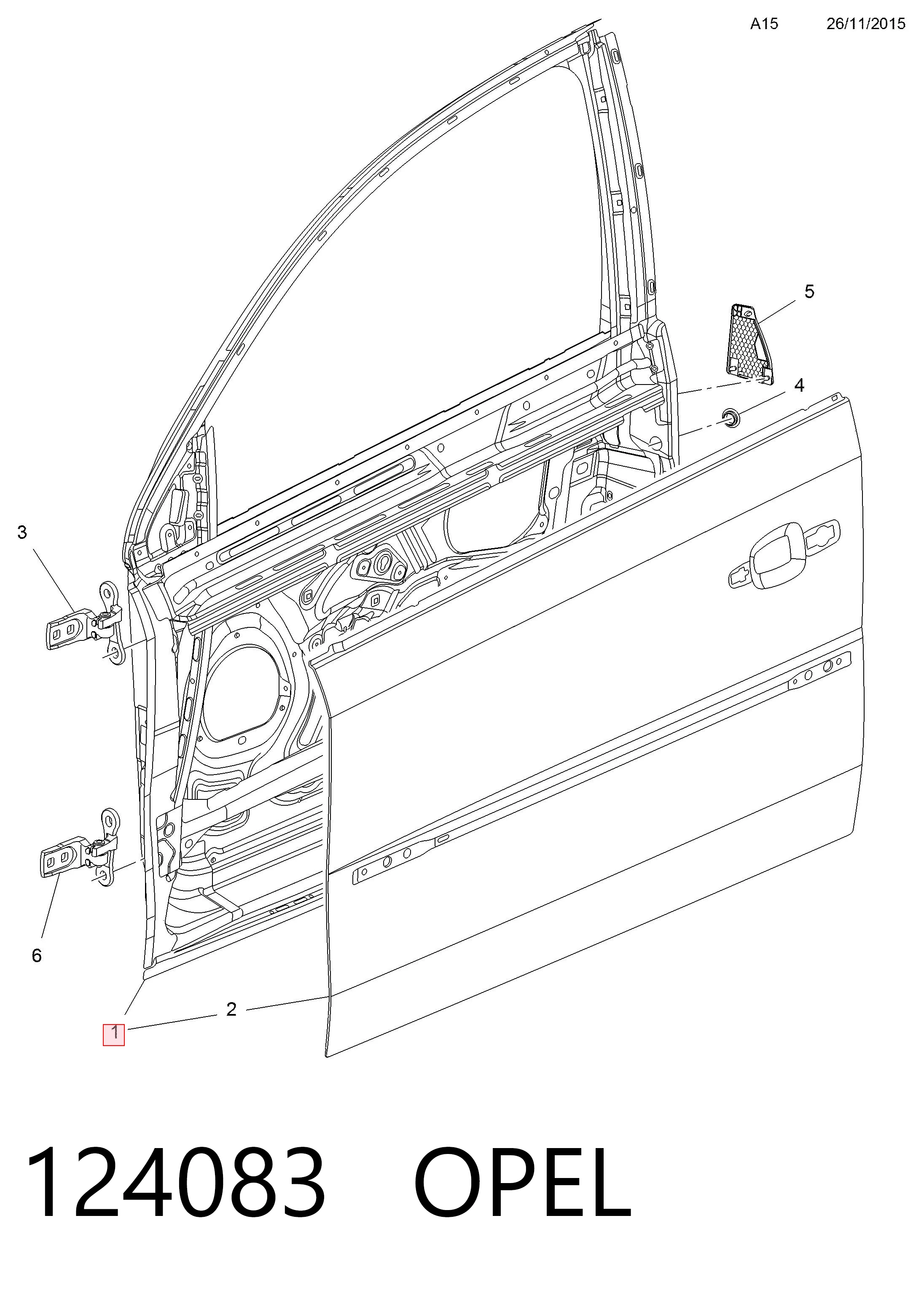 Porta dianteira esquerda para Opel Vectra C 