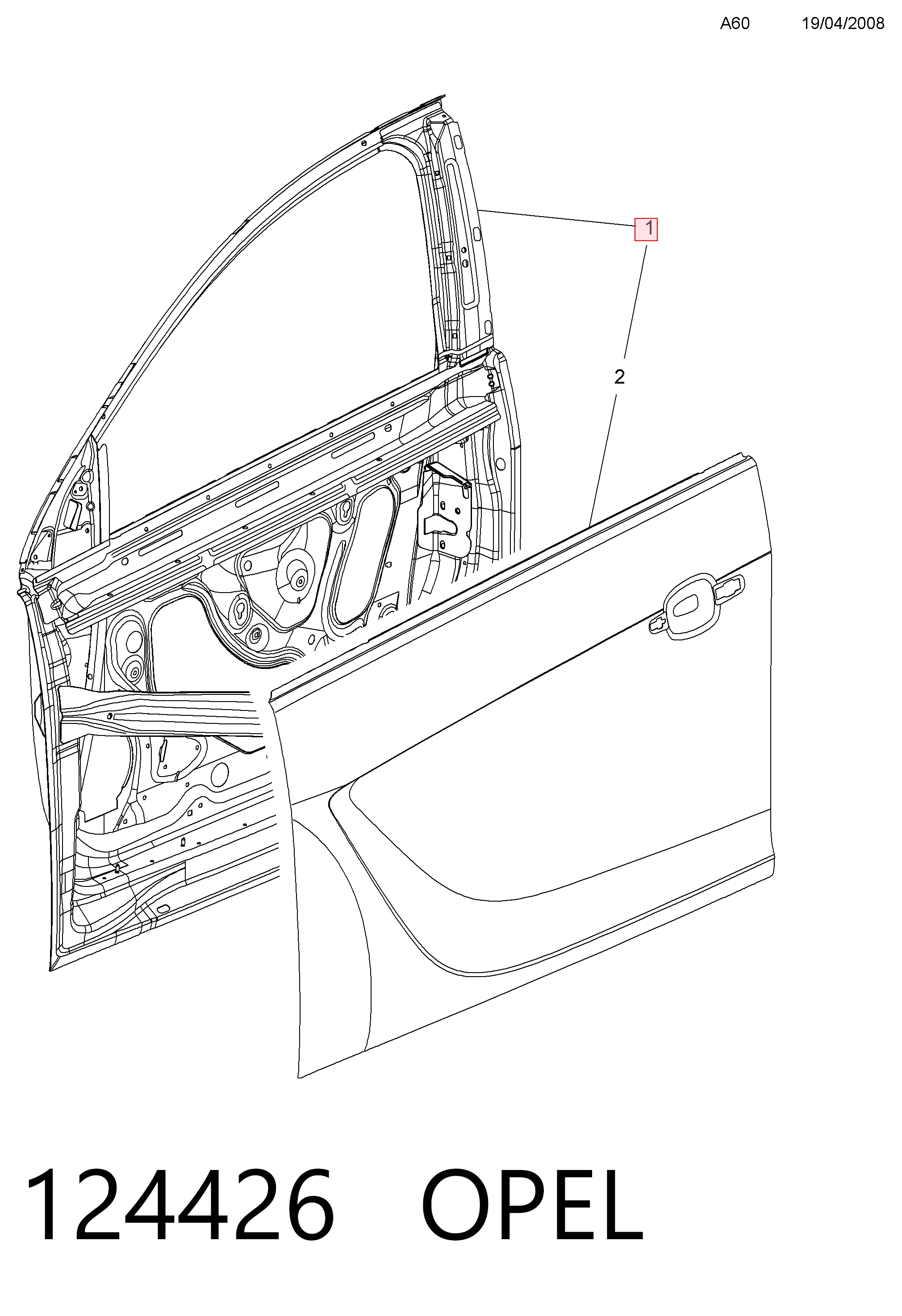 Porta dianteira esquerda 39062233 Peugeot/Citroen