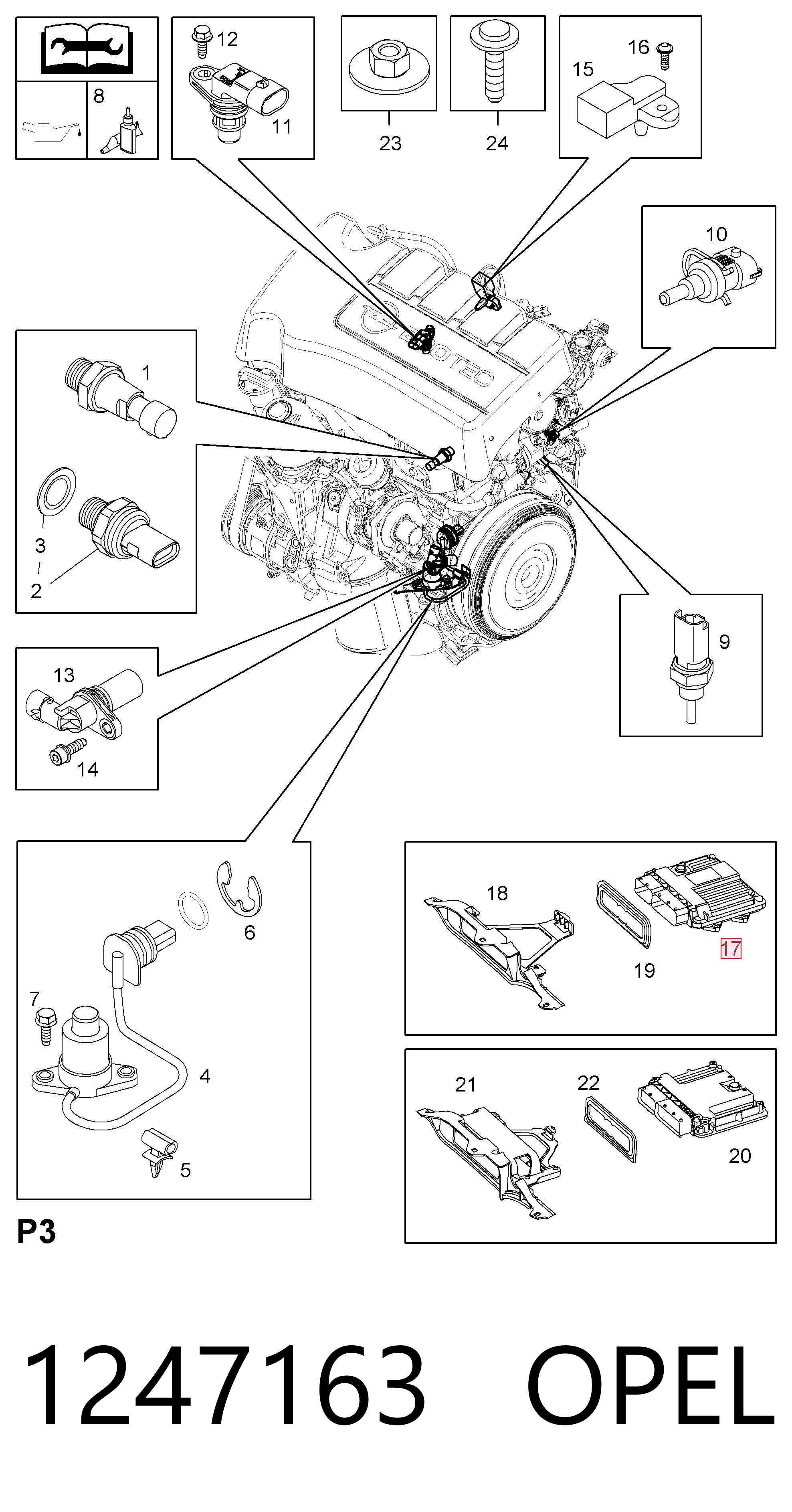 55579447 Peugeot/Citroen Módulo de direção (Centralina eletrônica) de motor