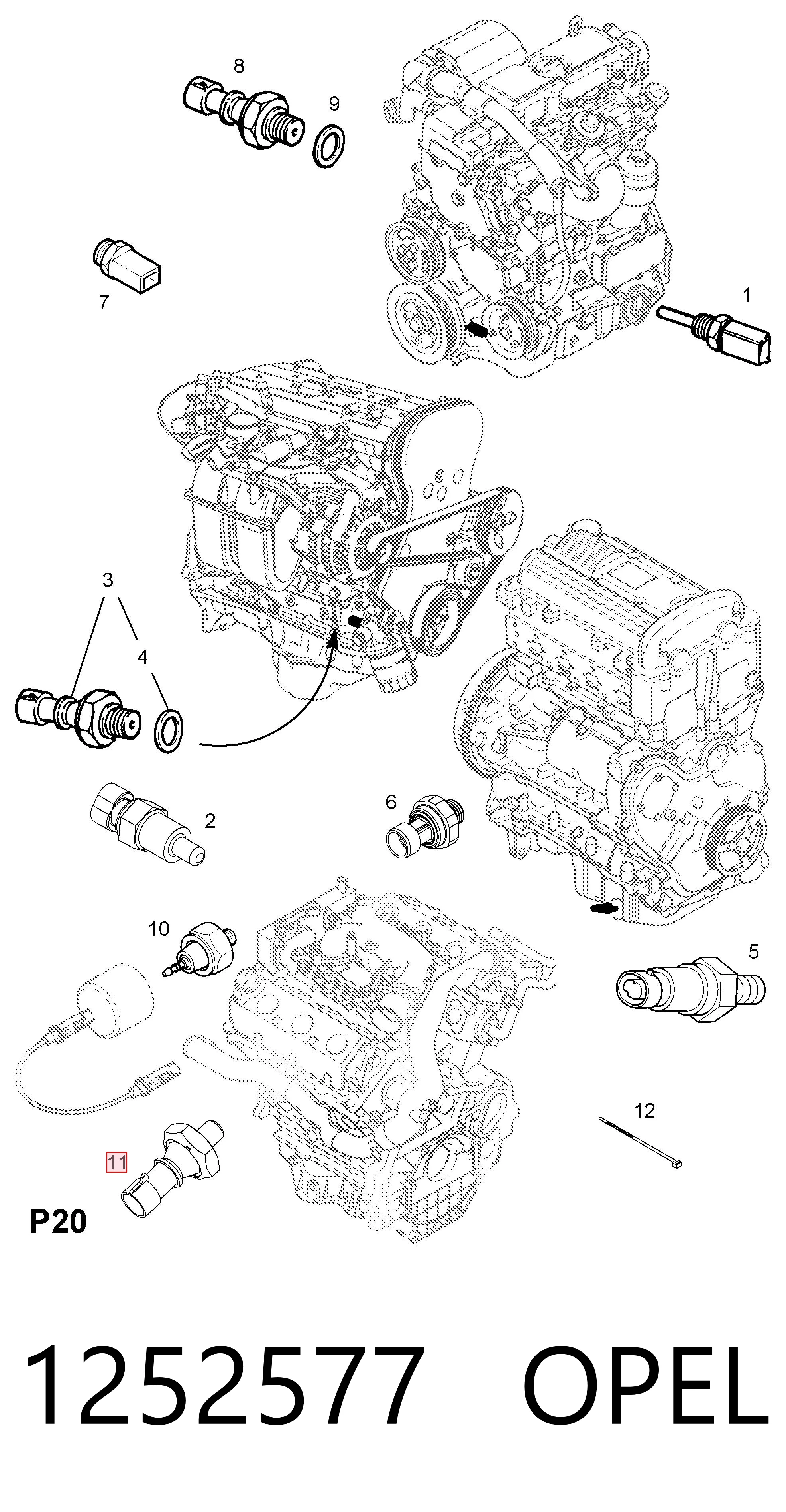 Sensor de pressão de óleo Isuzu 8973756630 preço, a partir de 6,37 USD