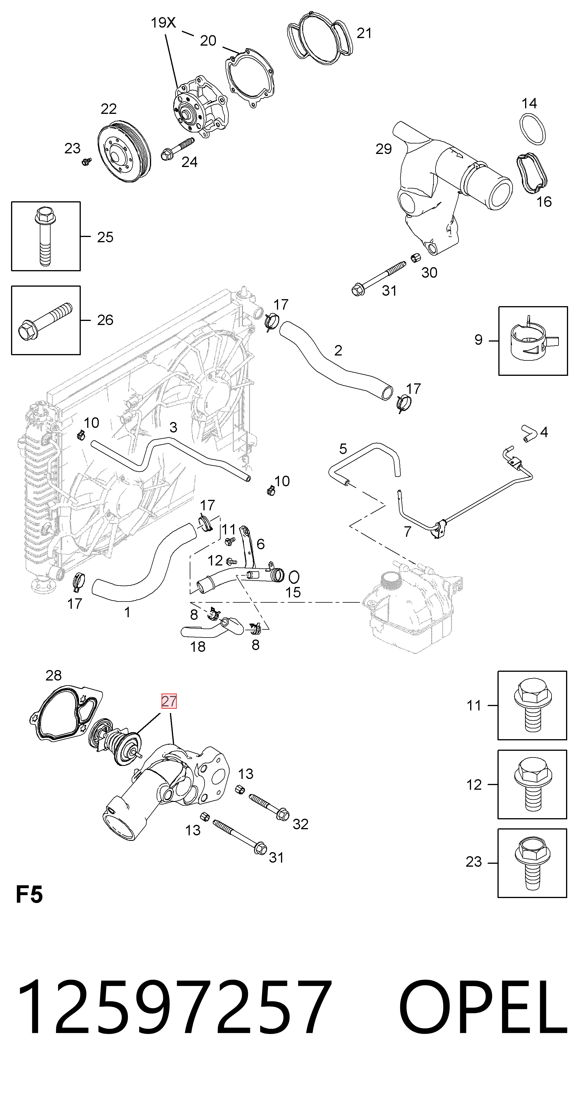 Caixa do termostato Chevrolet Captiva I C100 ao melhor preço
