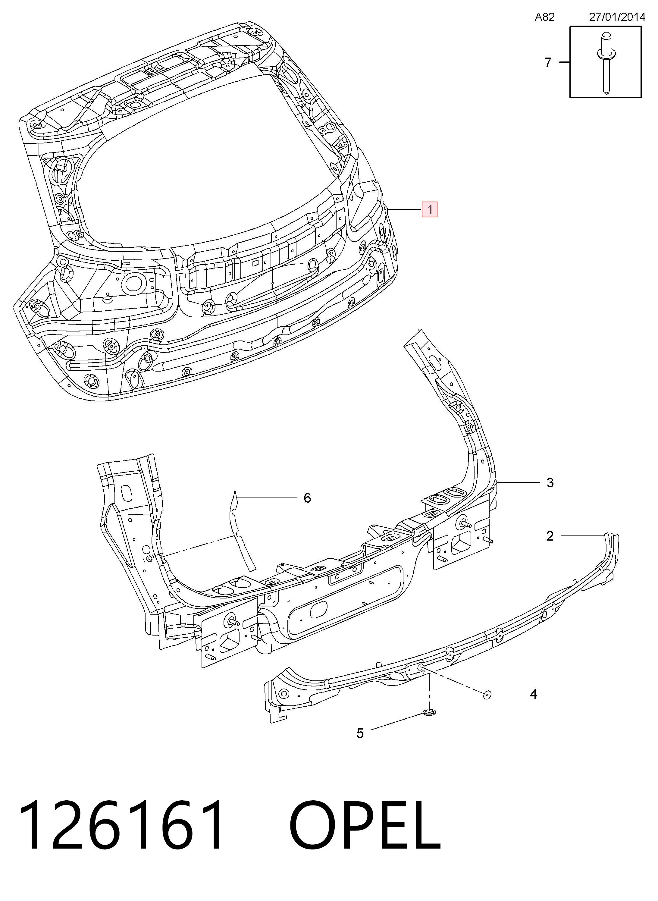 Porta traseira (3ª/5ª porta-malas (tampa de alcapão) para Opel Insignia A G09