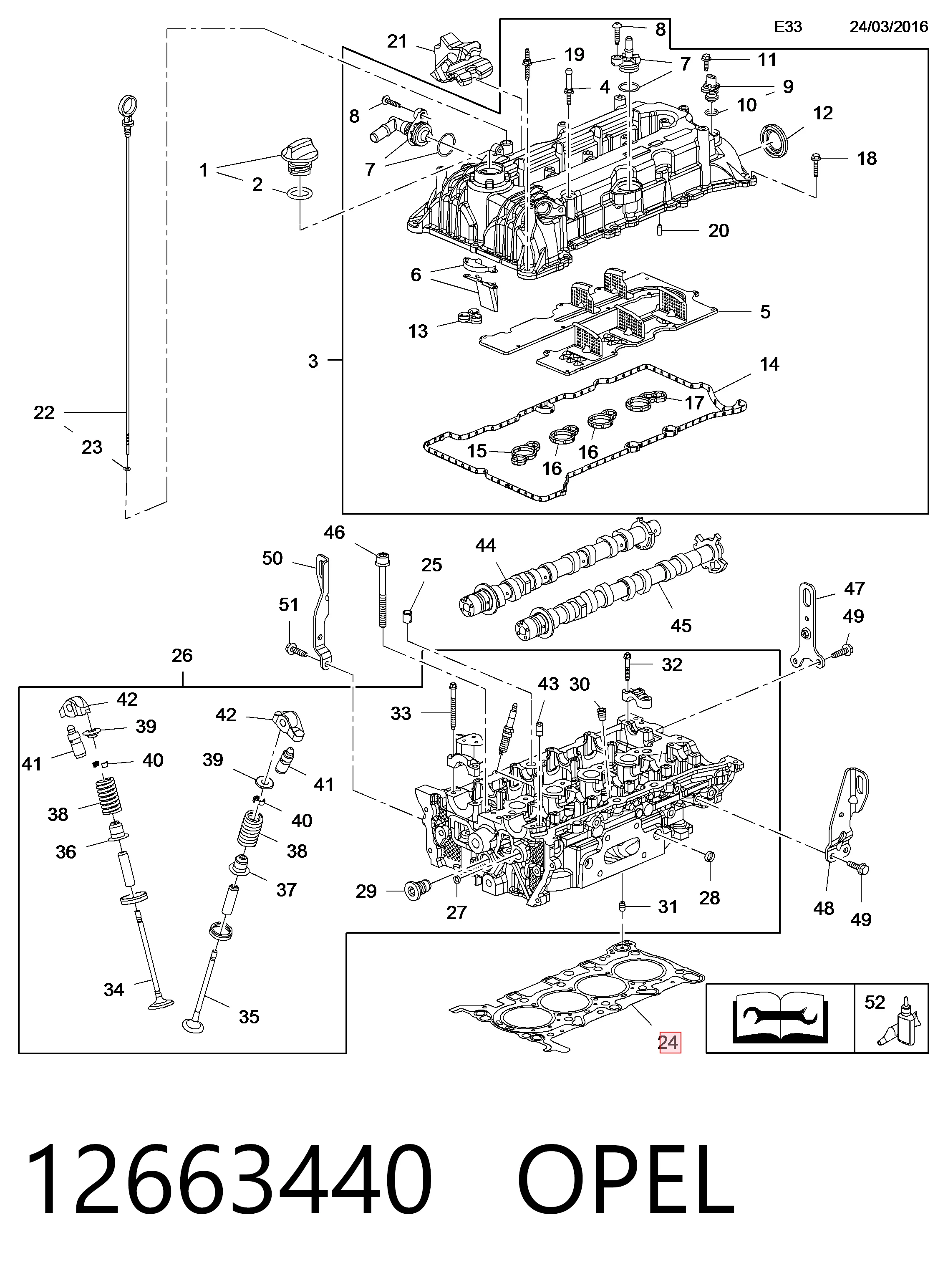 Compre 259820 Elring Vedante de cabeça de motor (CBC)