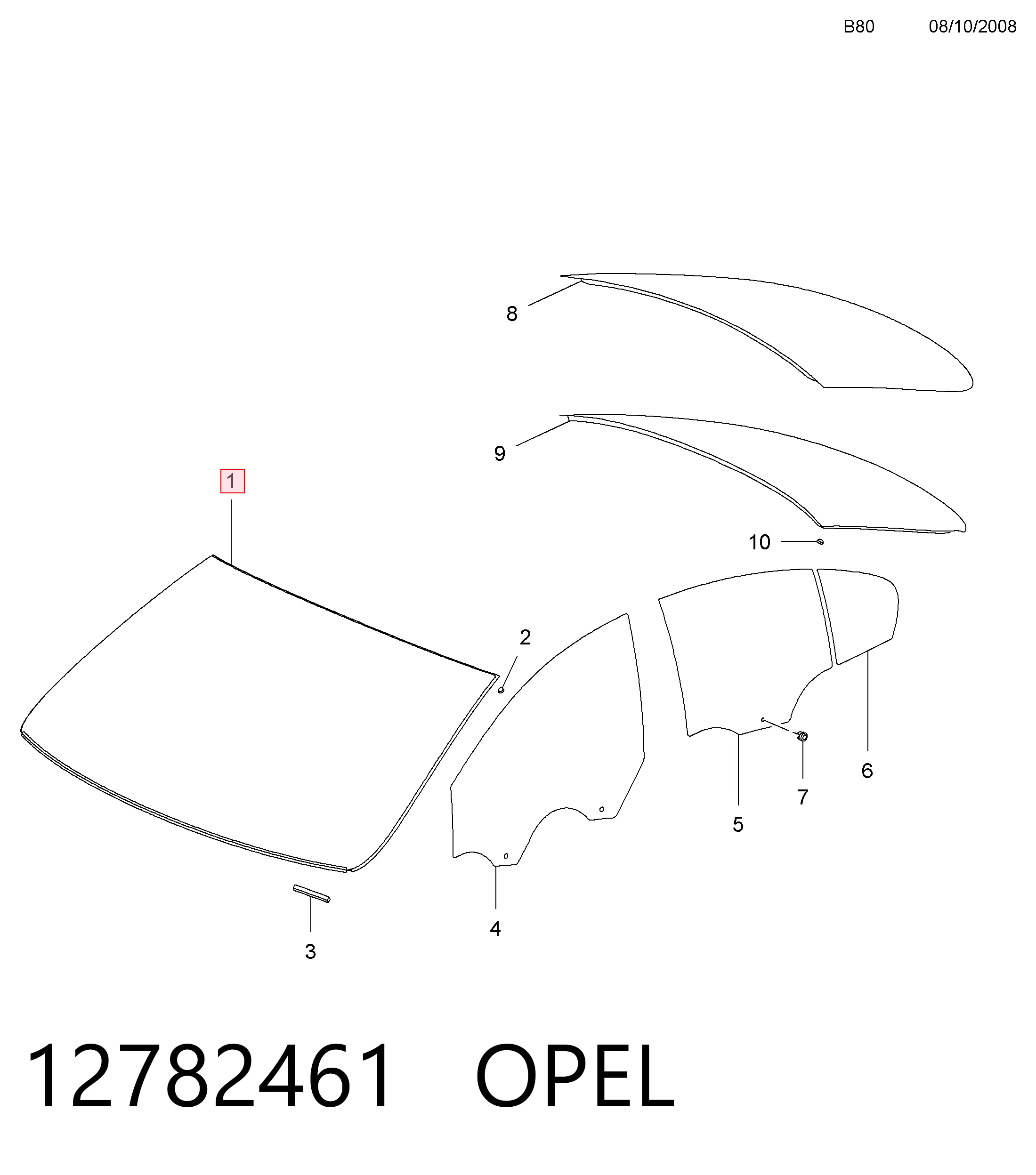 Pára-brisas General Motors 12782461 preço, a partir de 379,34 USD