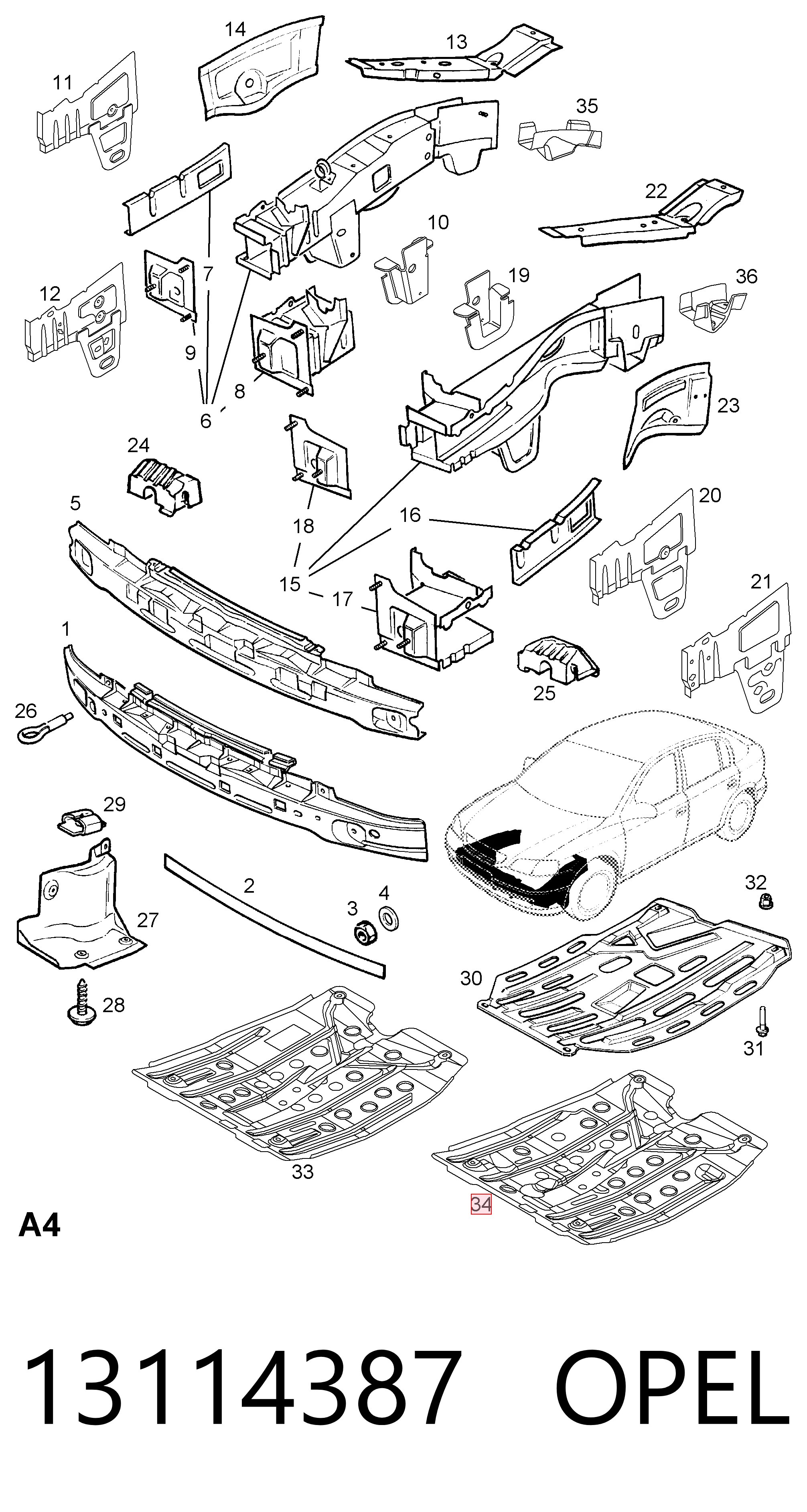 Compre 13229999 General Motors Proteção de motor, de panela (da seção de motor)