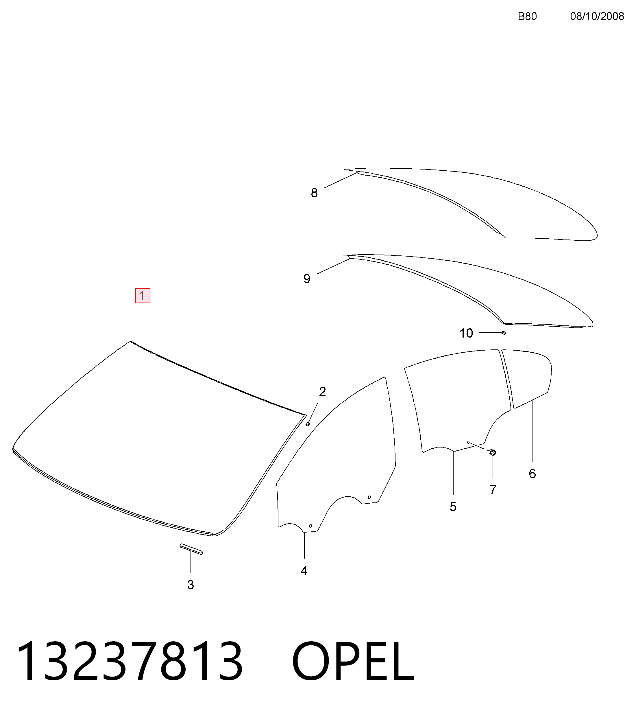 Pára-brisas 5161504 Ford