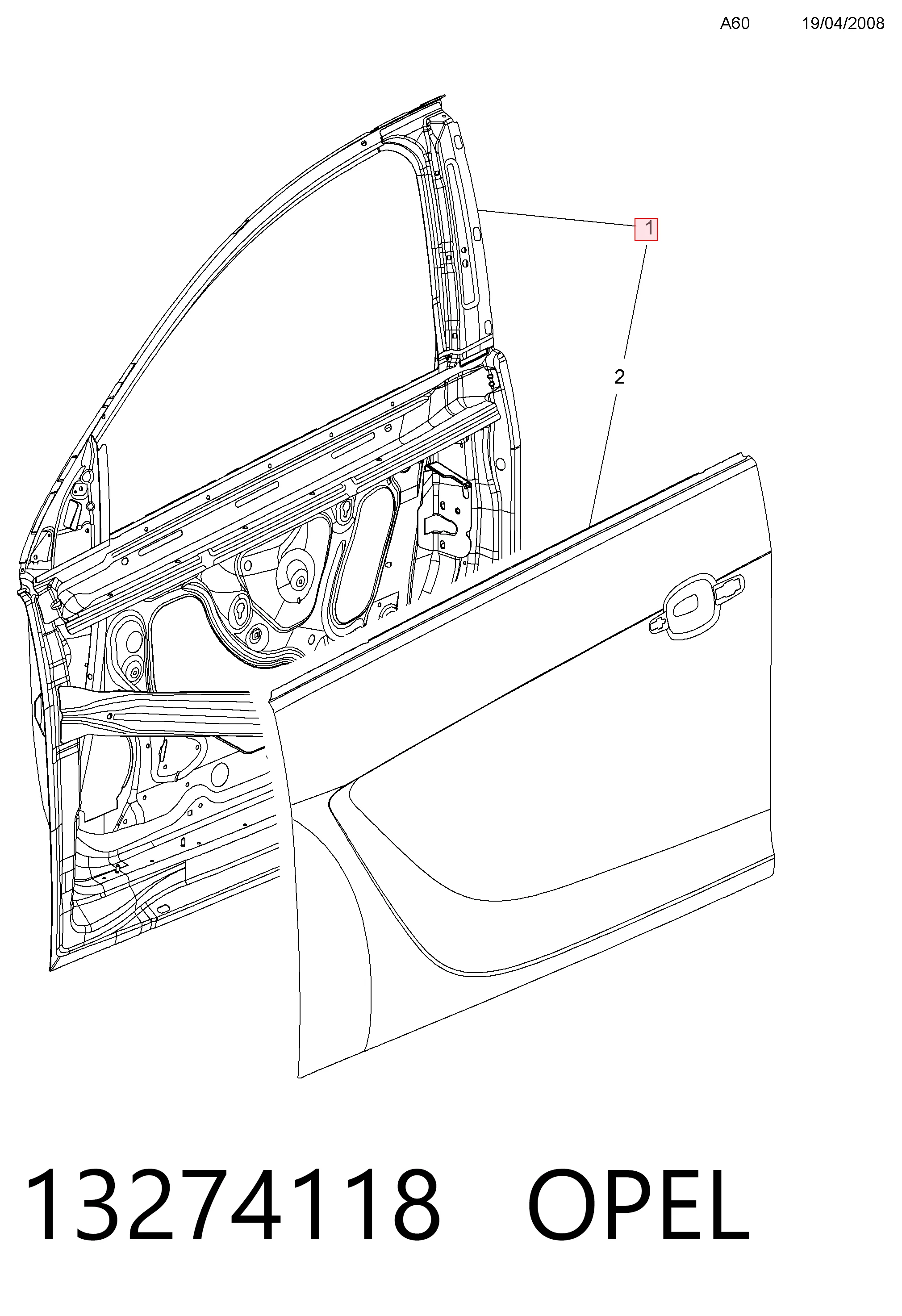 Porta dianteira esquerda Peugeot/Citroen 39062233