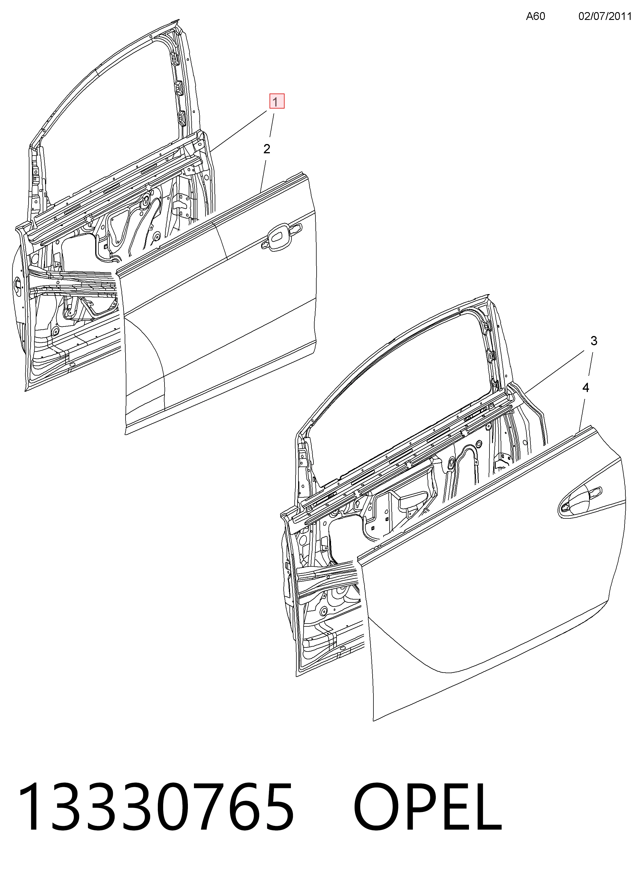  Porta dianteira esquerda Opel Astra J hatchback (2009 - 2016) J