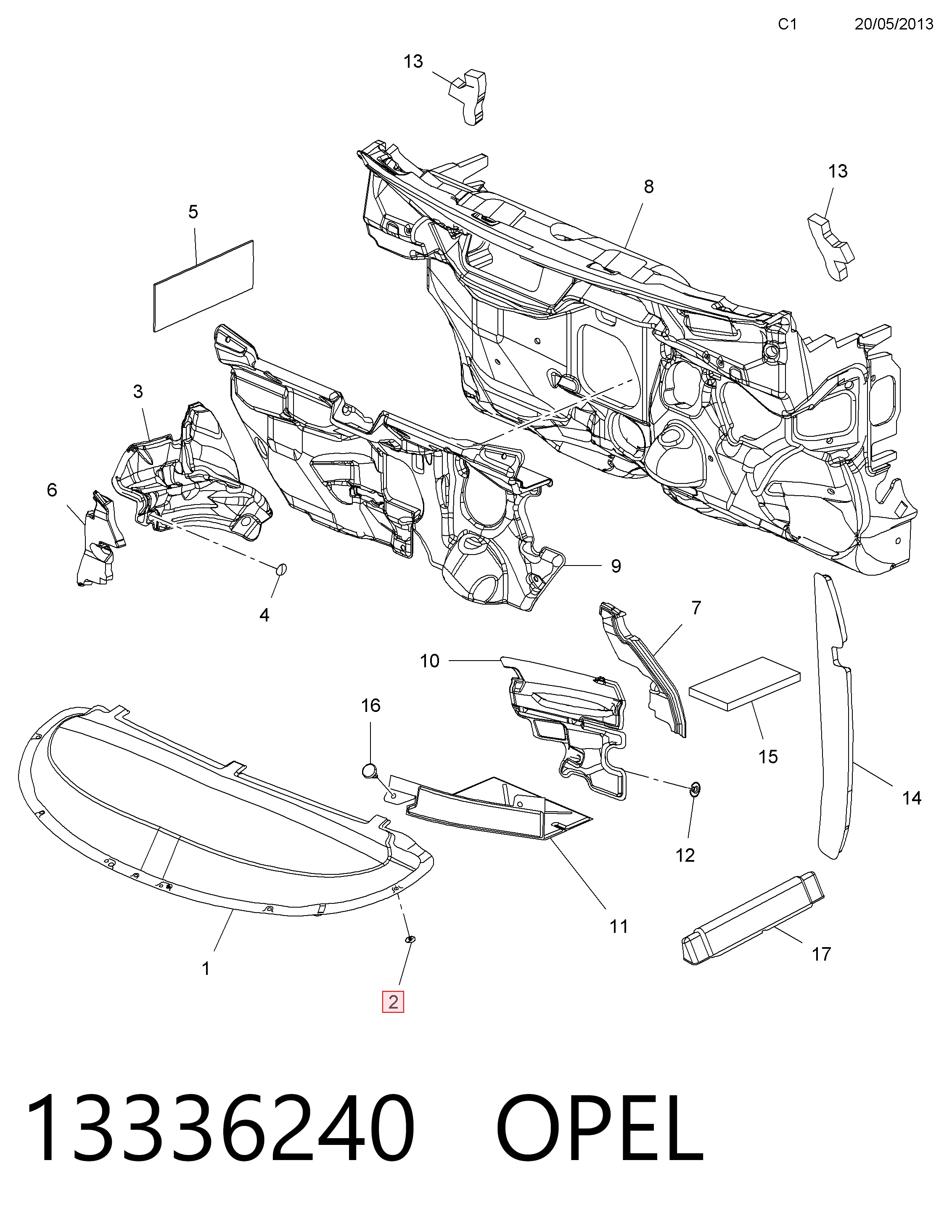 Cápsula (prendedor) de isolador térmico da capota Peugeot/Citroen 13336240 preço, a partir de 0,28 USD