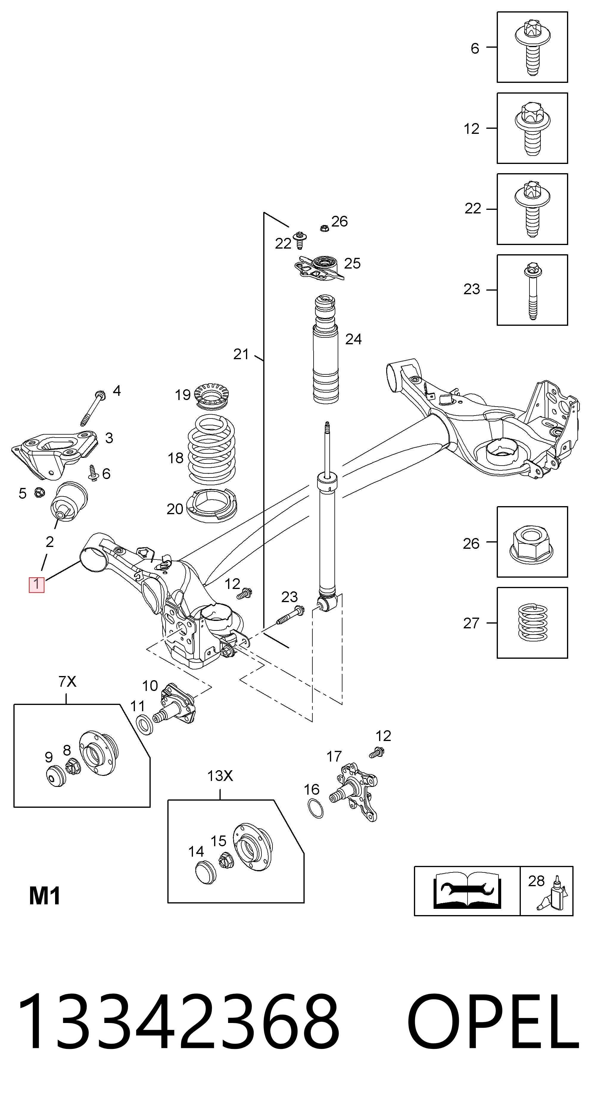 Viga de suspensão traseira (plataforma veicular) Peugeot/Citroen 13342368 preço, a partir de 325,75 USD