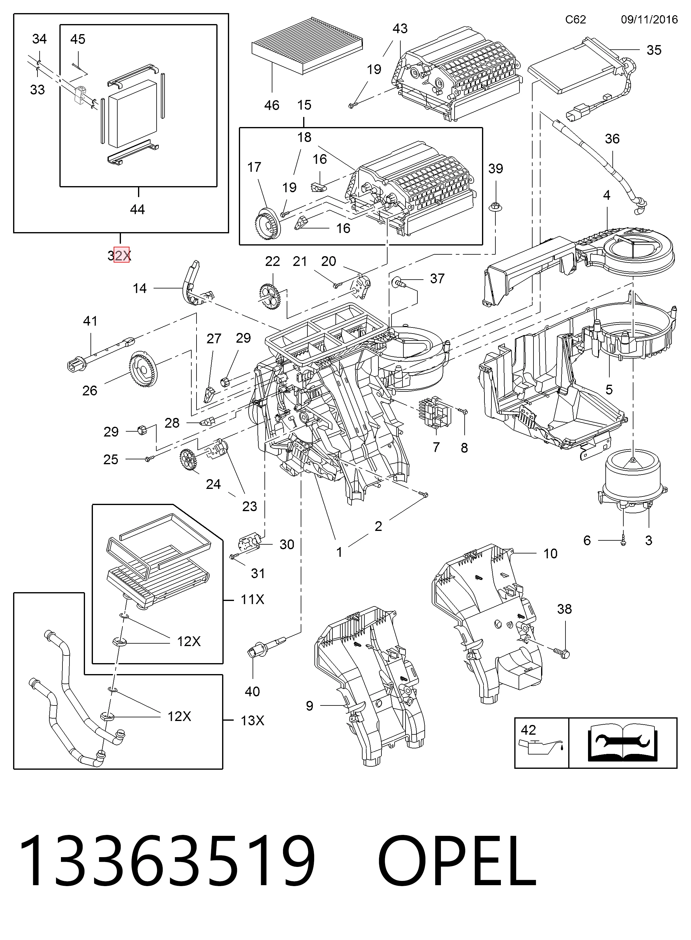 Vaporizador de aparelho de ar condicionado General Motors 1563727 preço, a partir de 68,16 USD