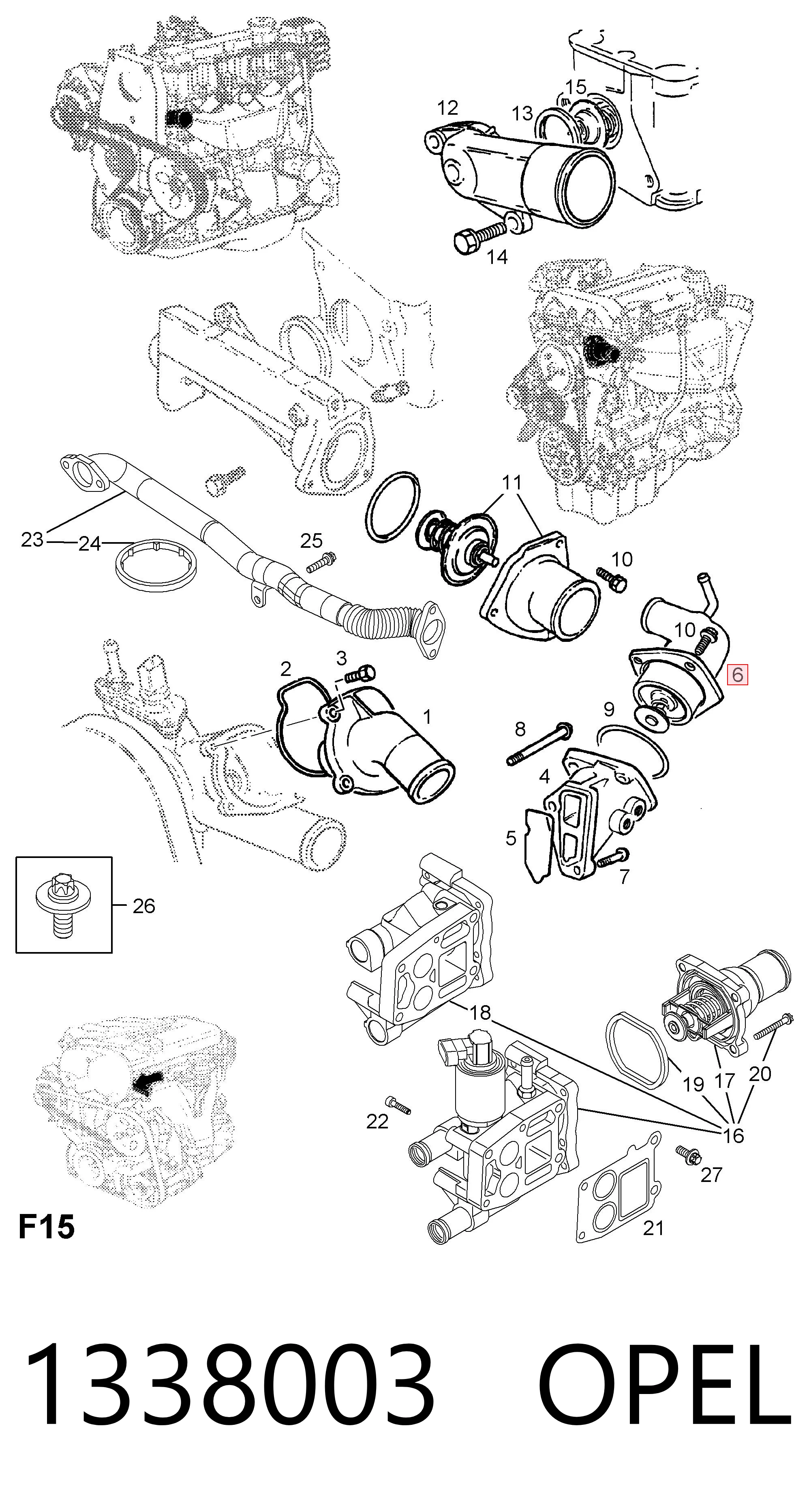 1338003 Opel Termostato