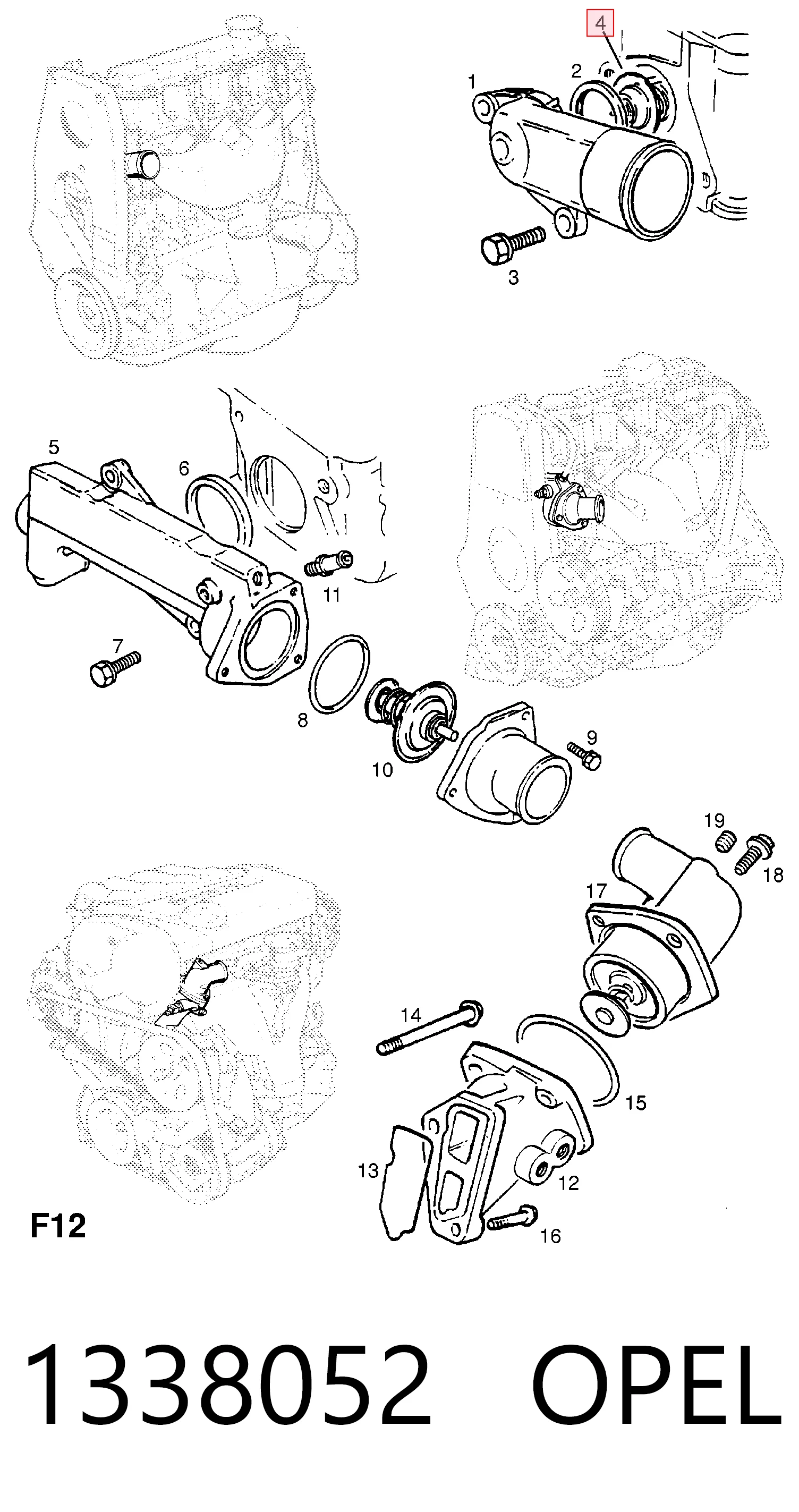Compre 1338870 General Motors Termostato