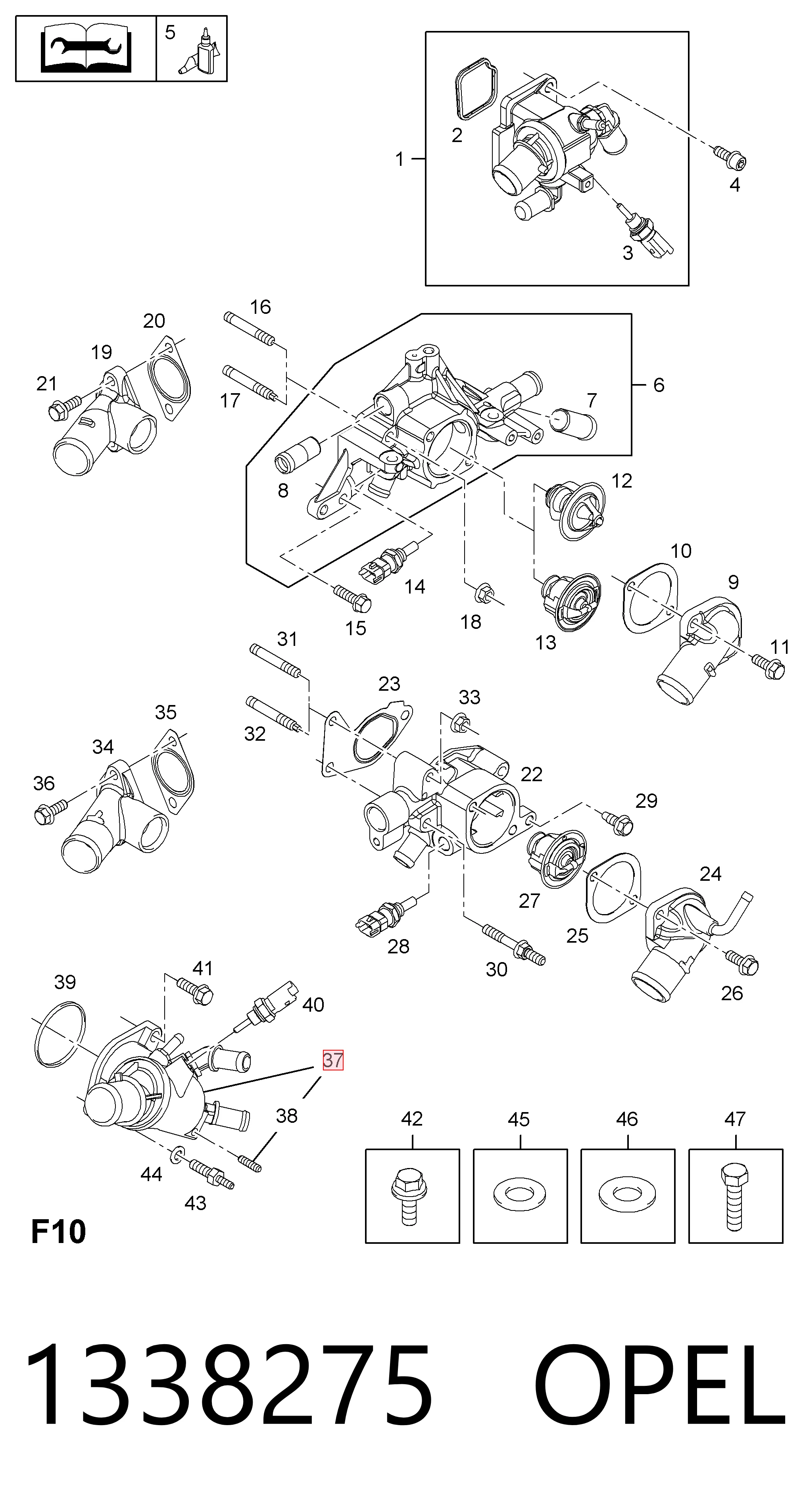 1338275 Opel Termostato