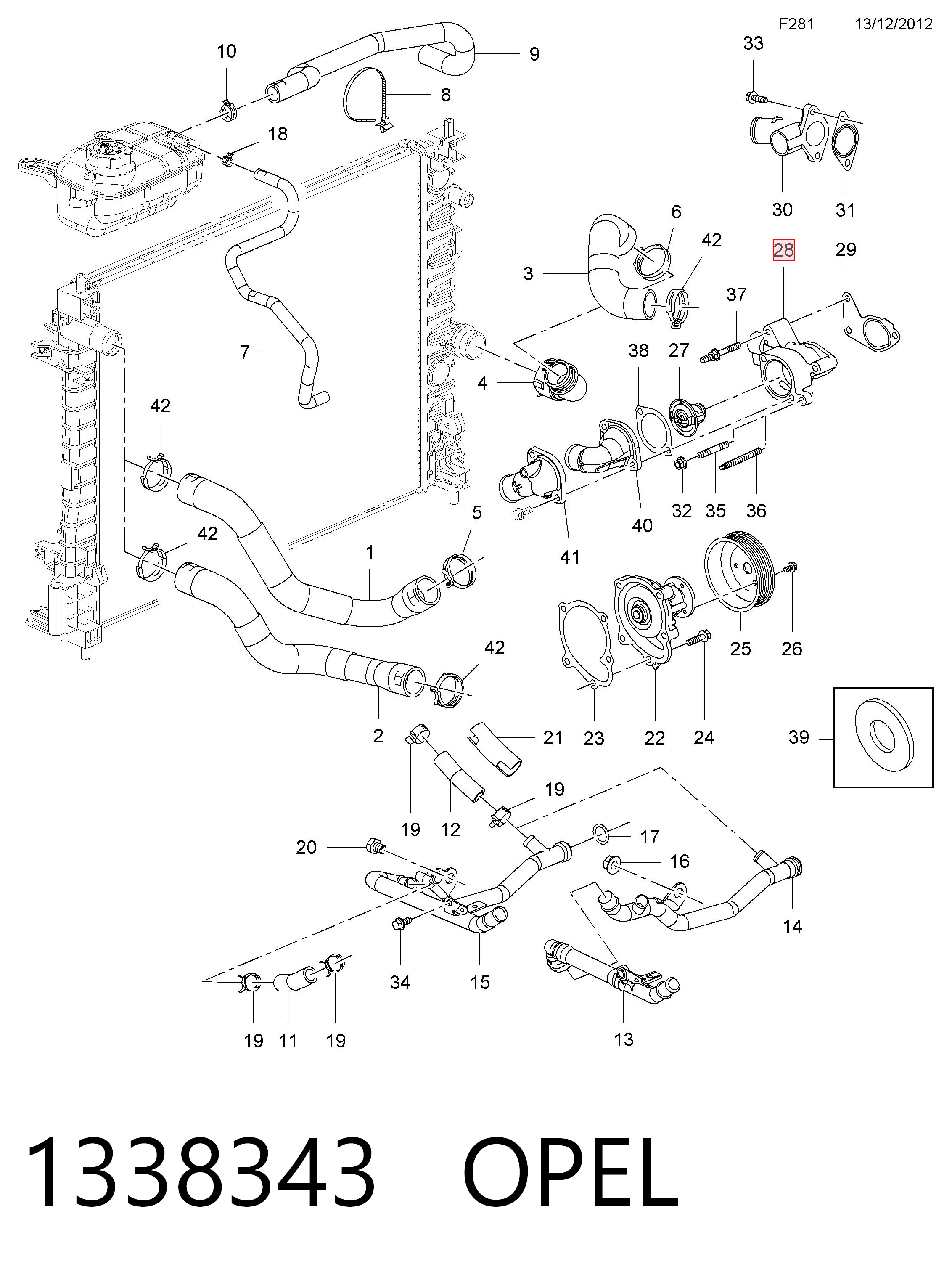 Caixa do termostato Peugeot/Citroen 55586270 preço, a partir de 76,79 USD