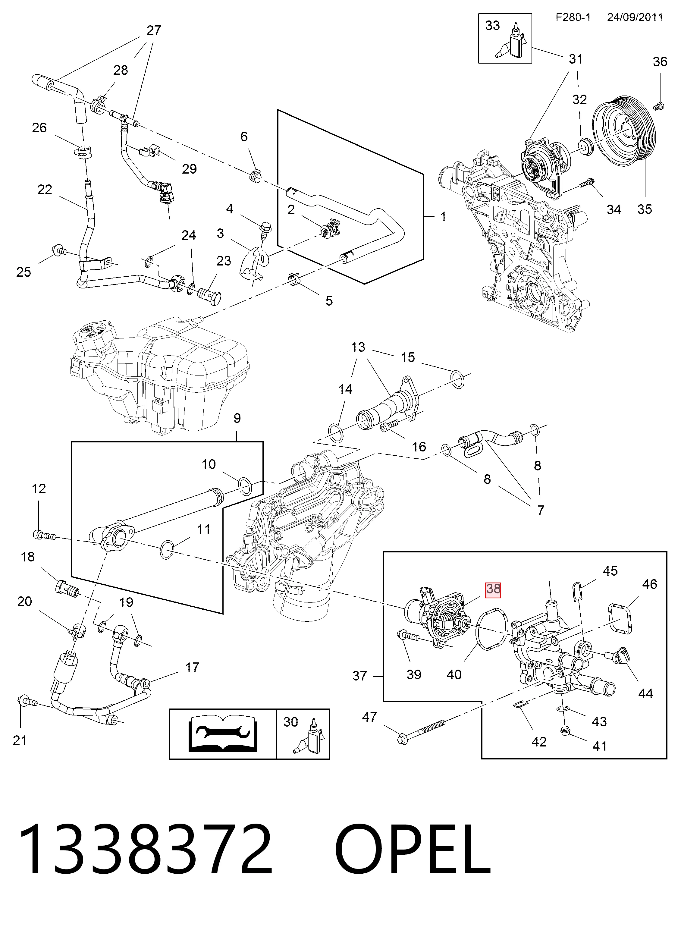 1338372 Opel Termostato