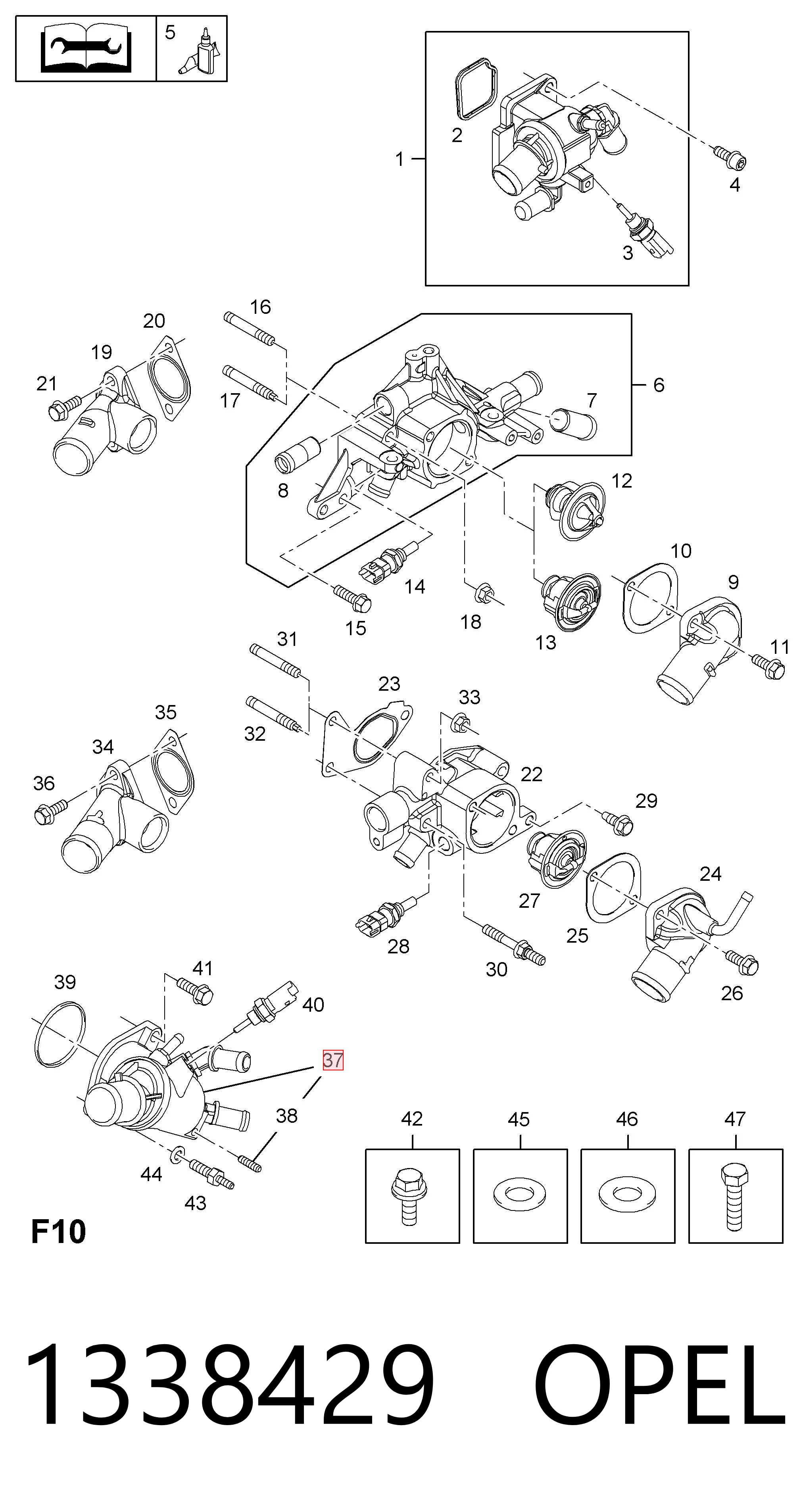 1338429 Opel Termostato