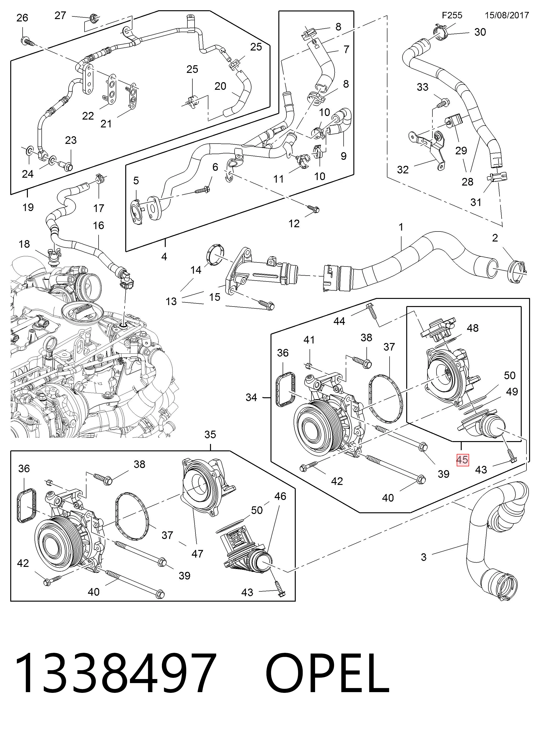 1338497 Opel Termostato
