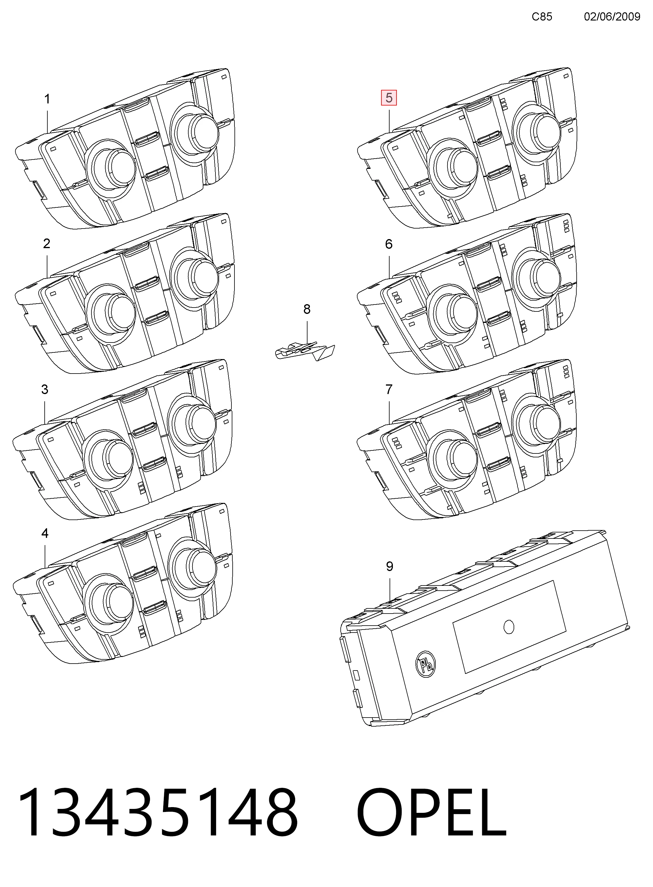 Unidade de controlo dos modos de aquecimento/condicionamento para Opel Astra J Sports Tourer P10