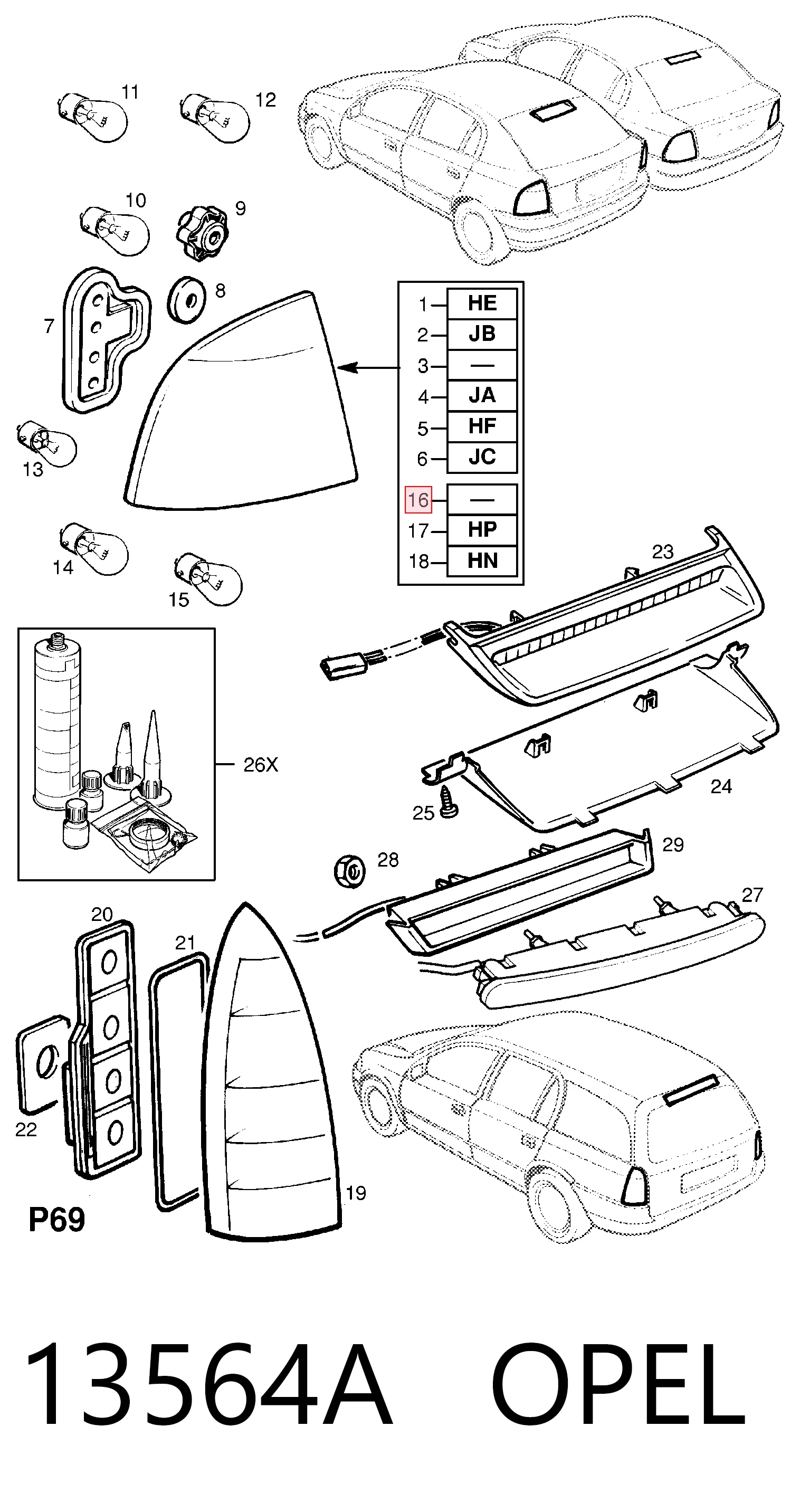 Compre 93175675 General Motors Lanterna traseira esquerda