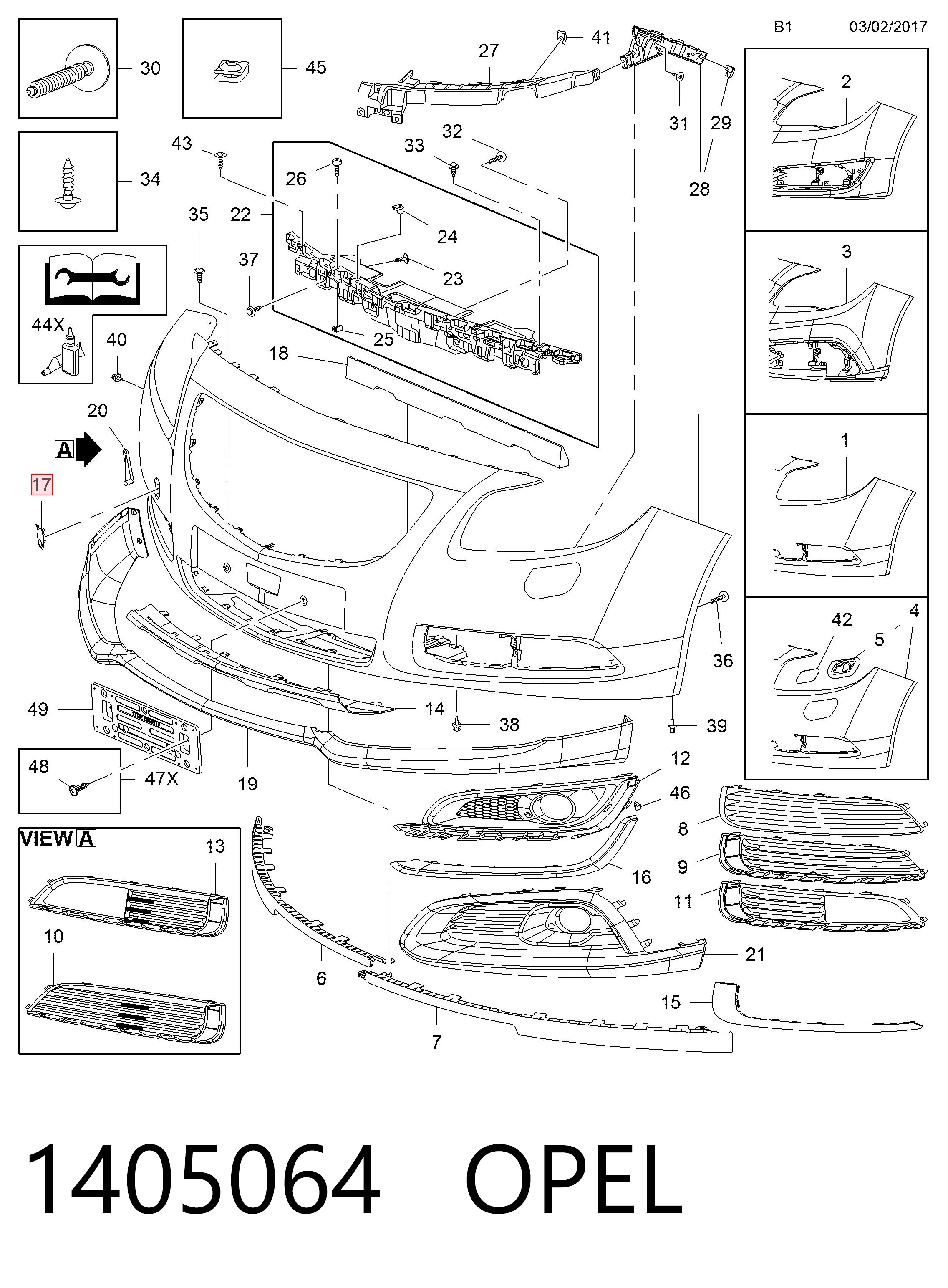 Compre 13238290 Peugeot/Citroen Tampão dianteira do pára-choque do gancho de reboque