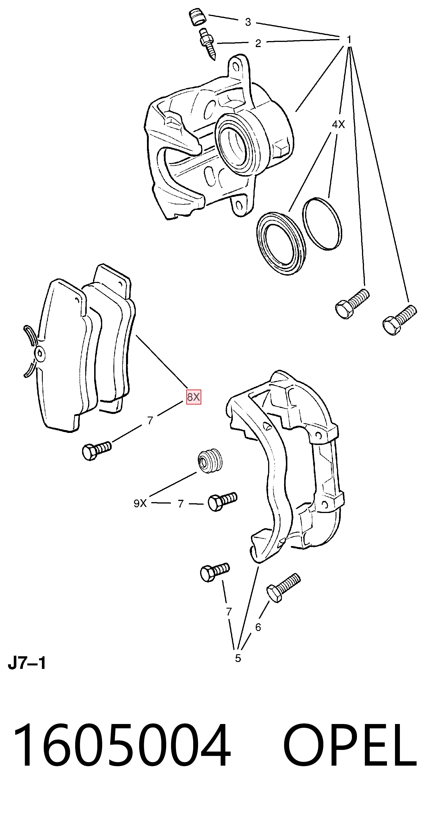  para Opel Omega  (25, 26, 27)