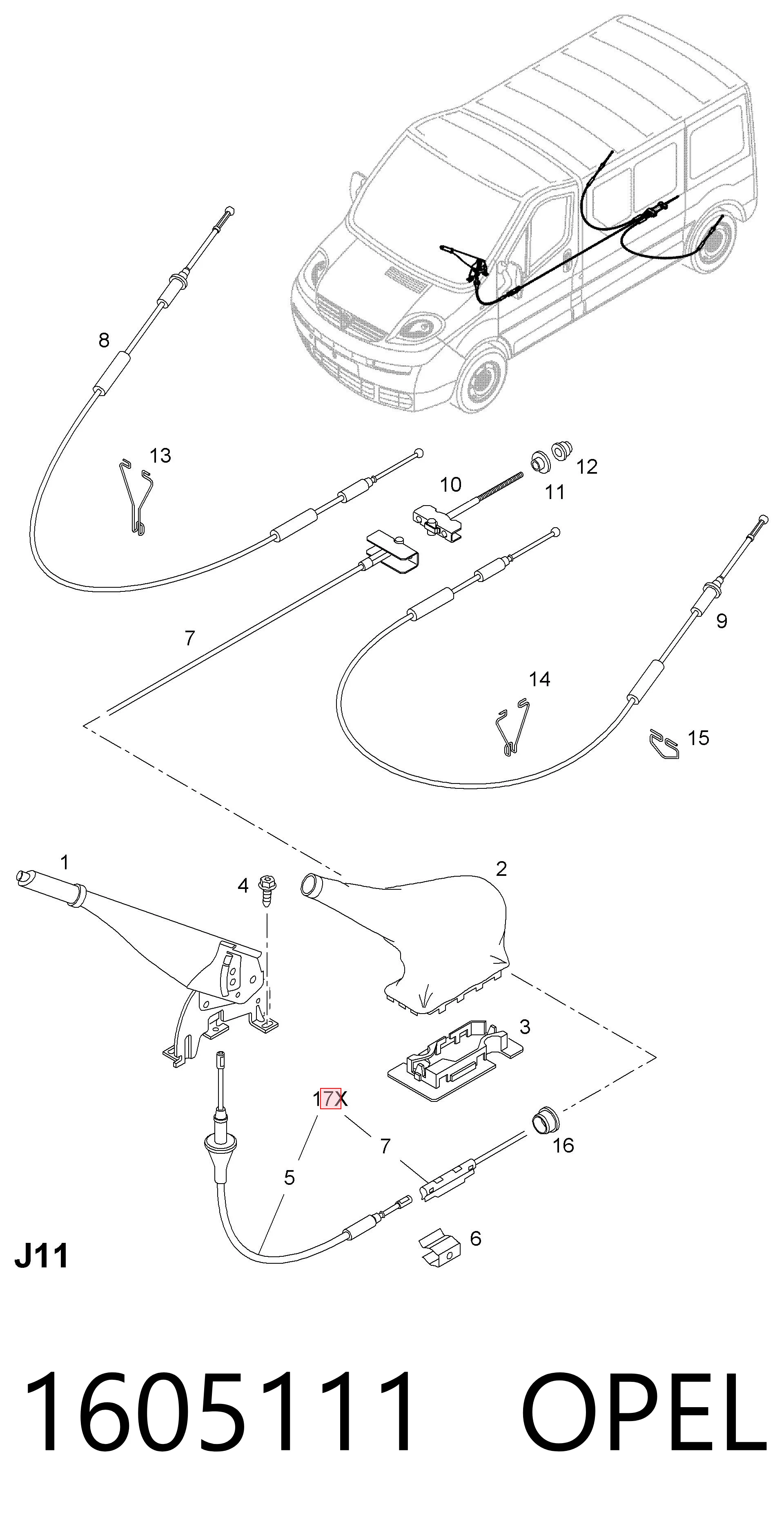 Cabo do freio de estacionamento dianteiro Peugeot/Citroen 93168971 preço, a partir de 28,16 USD