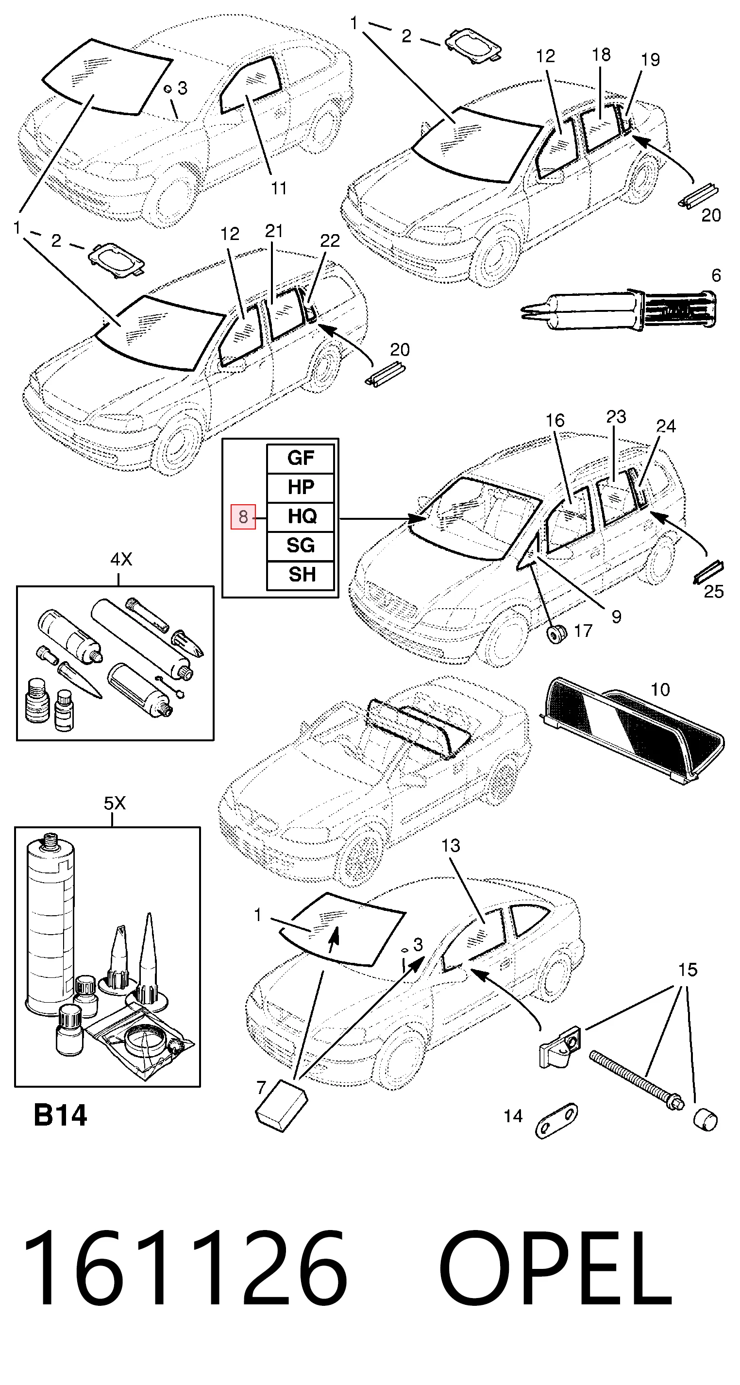 Pára-brisas para Opel Astra G F67