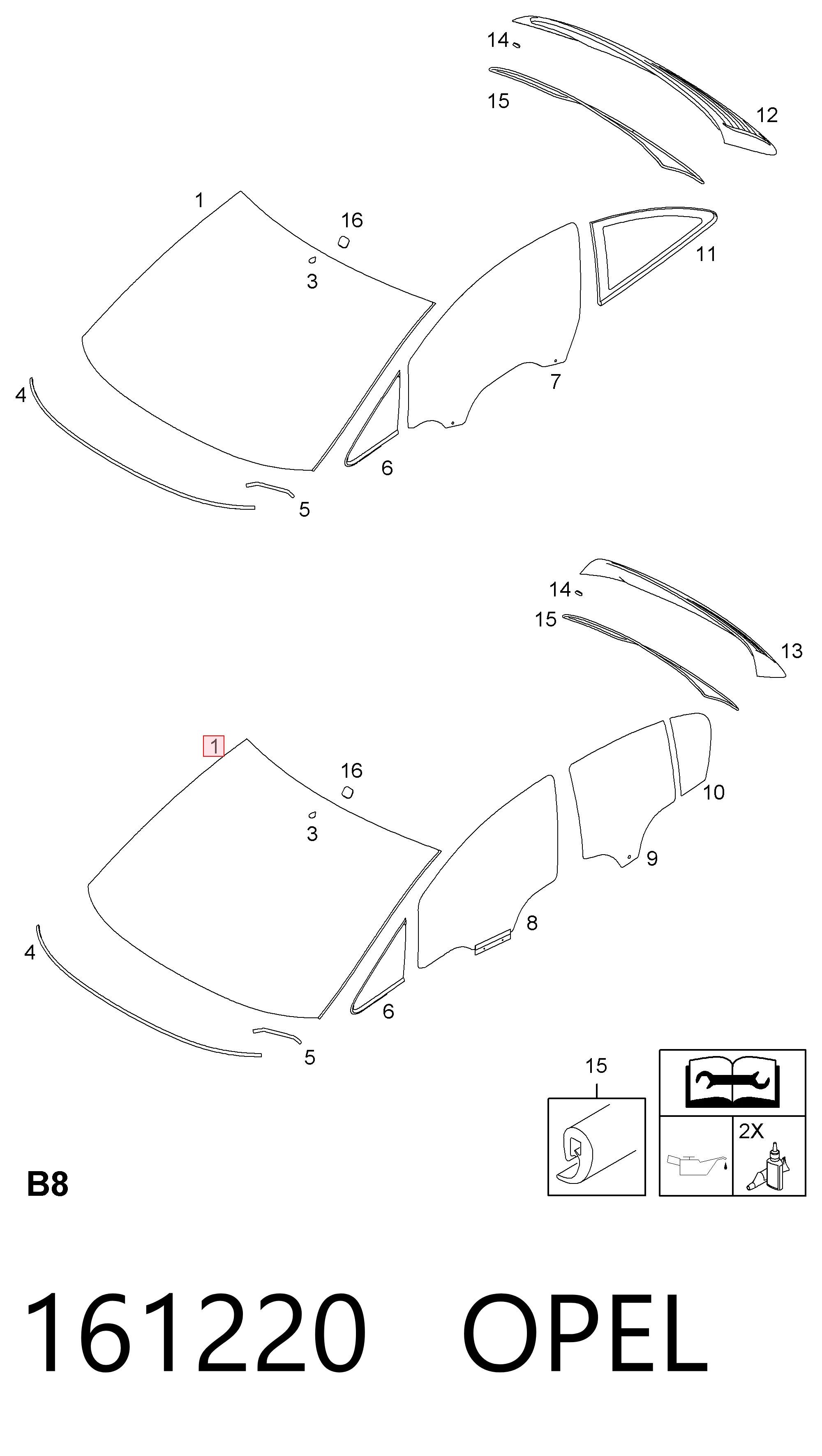 Compre 13283518 Peugeot/Citroen Pára-brisas