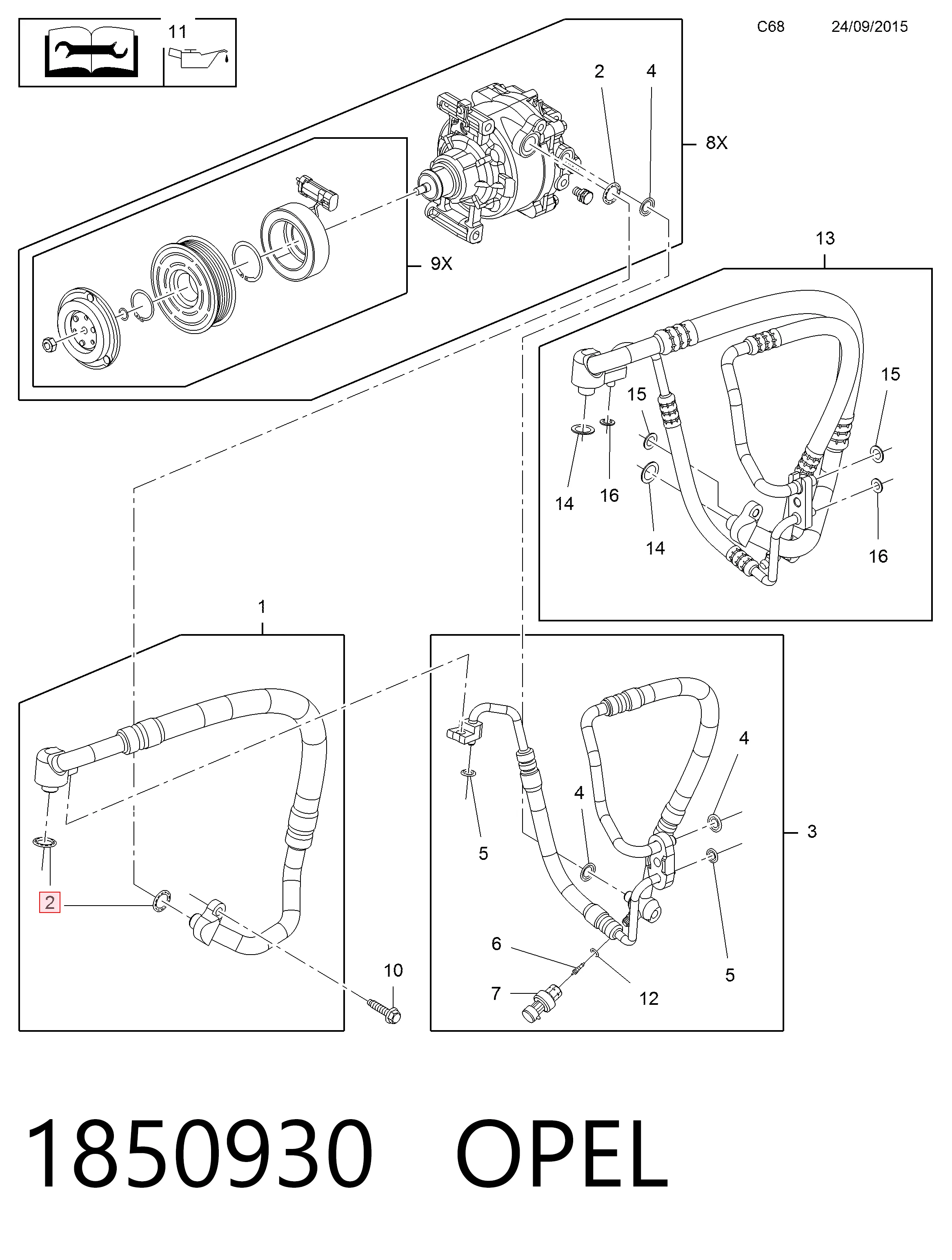 Compre 8524743750 Isuzu Vedante anular de mangueira do compressor de injeção