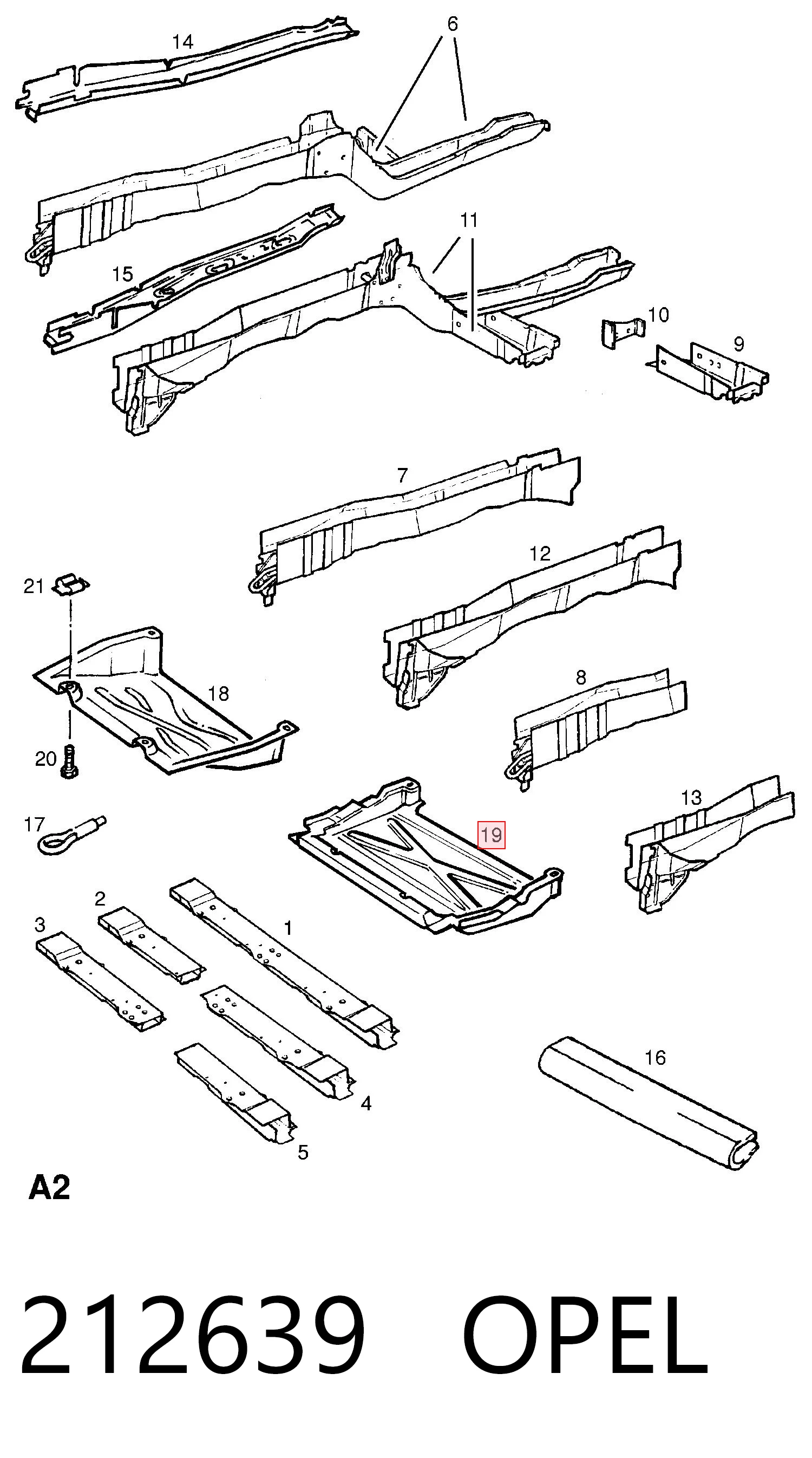 Proteção de motor, de panela (da seção de motor) para Opel Omega B 25, 26, 27