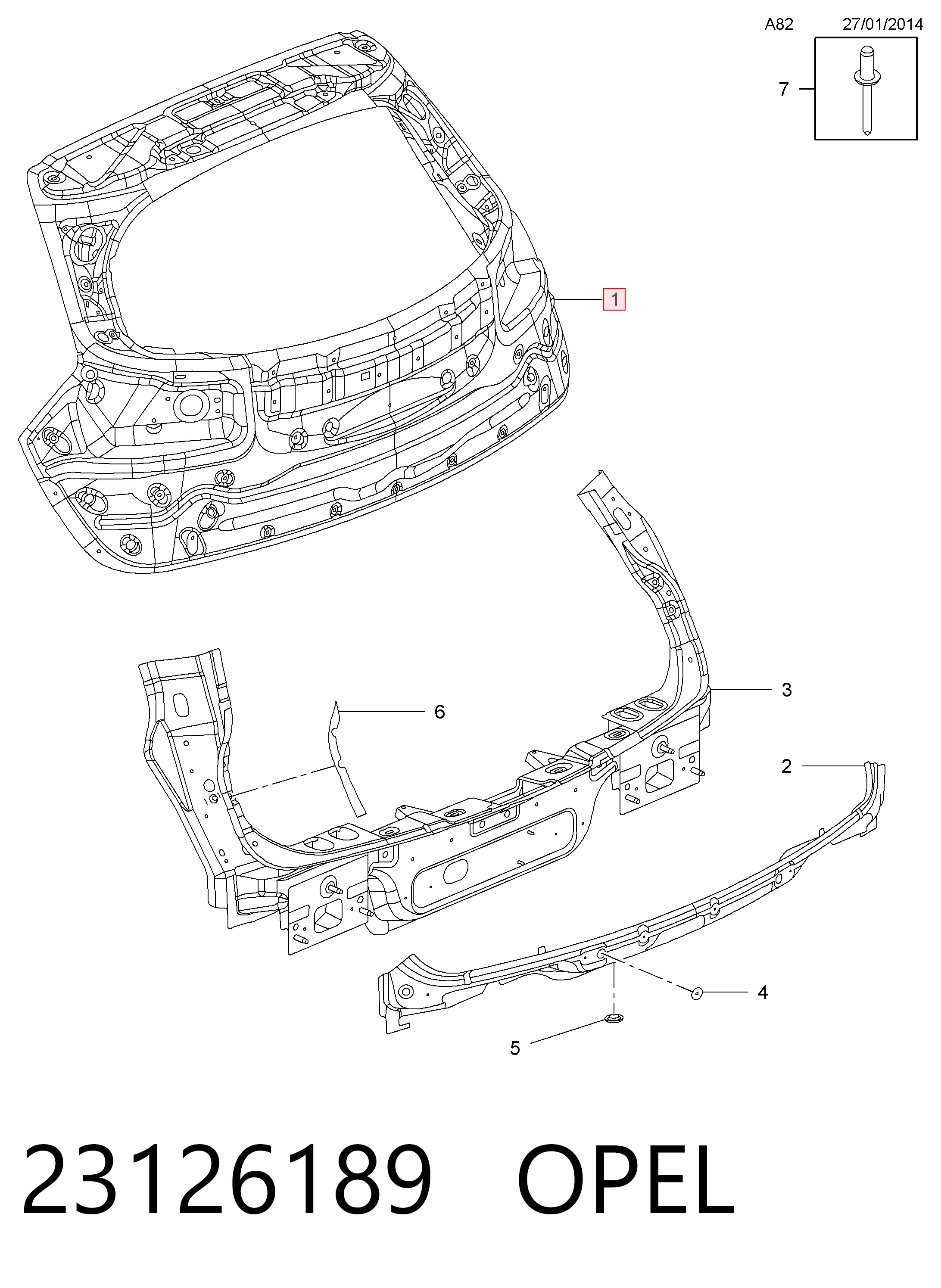  Porta traseira (3ª/5ª porta-malas (tampa de alcapão) Opel Insignia A carrinha (G09) (2008 - 2017) A