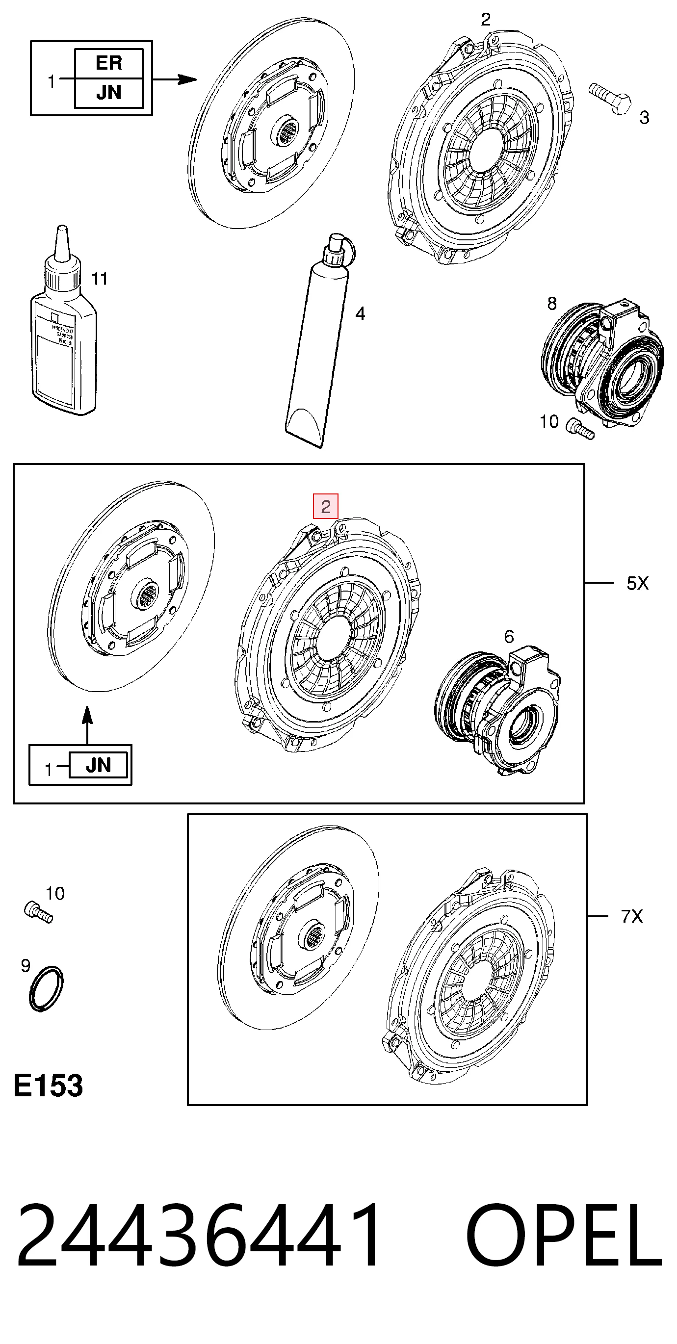 Cesta de embraiagem 55556349 Fiat/Alfa/Lancia