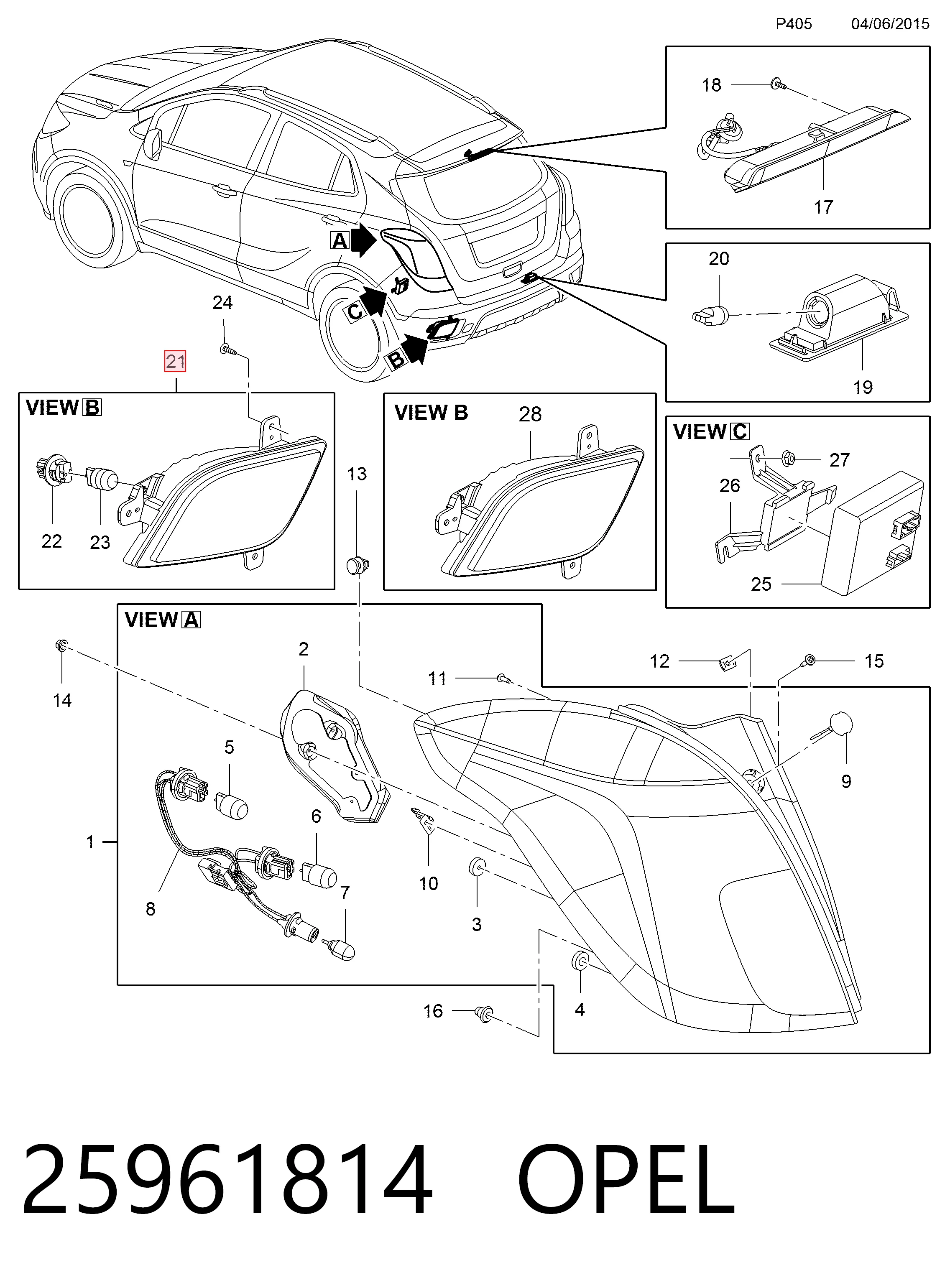 Compre LLH881 Magneti Marelli Lanterna de nevoeiro traseira direita