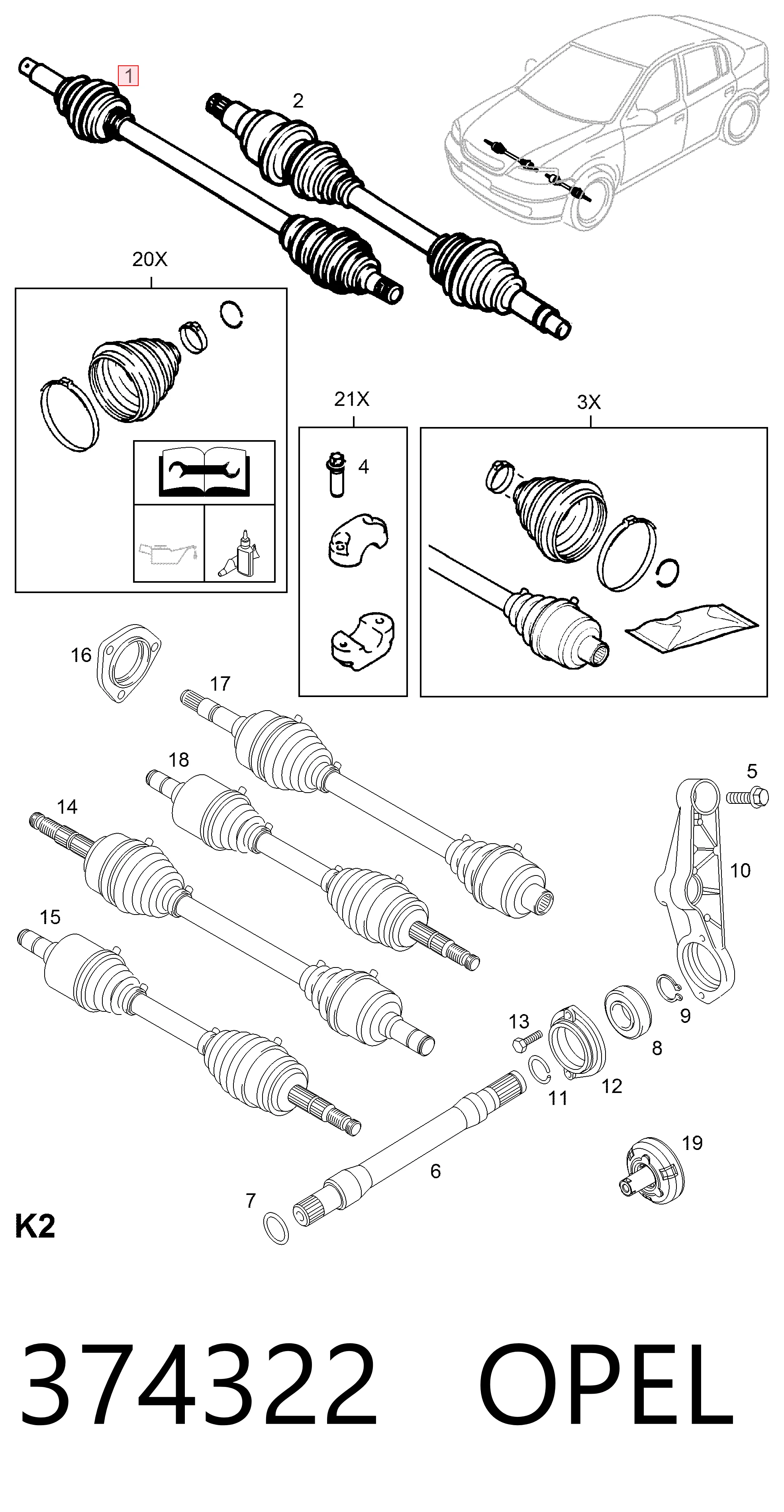 Compre 93184256 General Motors Semieixo (acionador) dianteiro direito