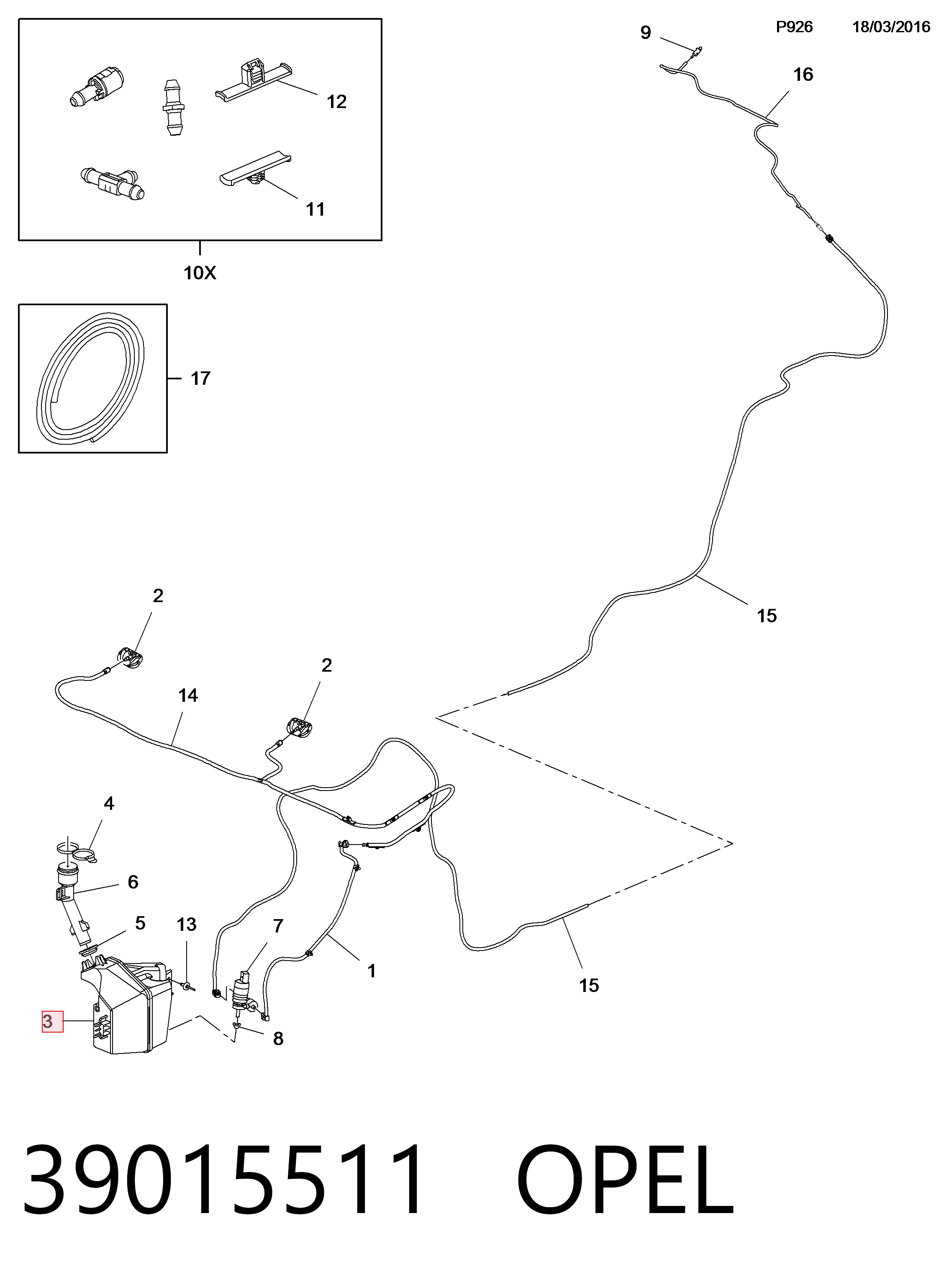  para Opel Corsa  (X15)