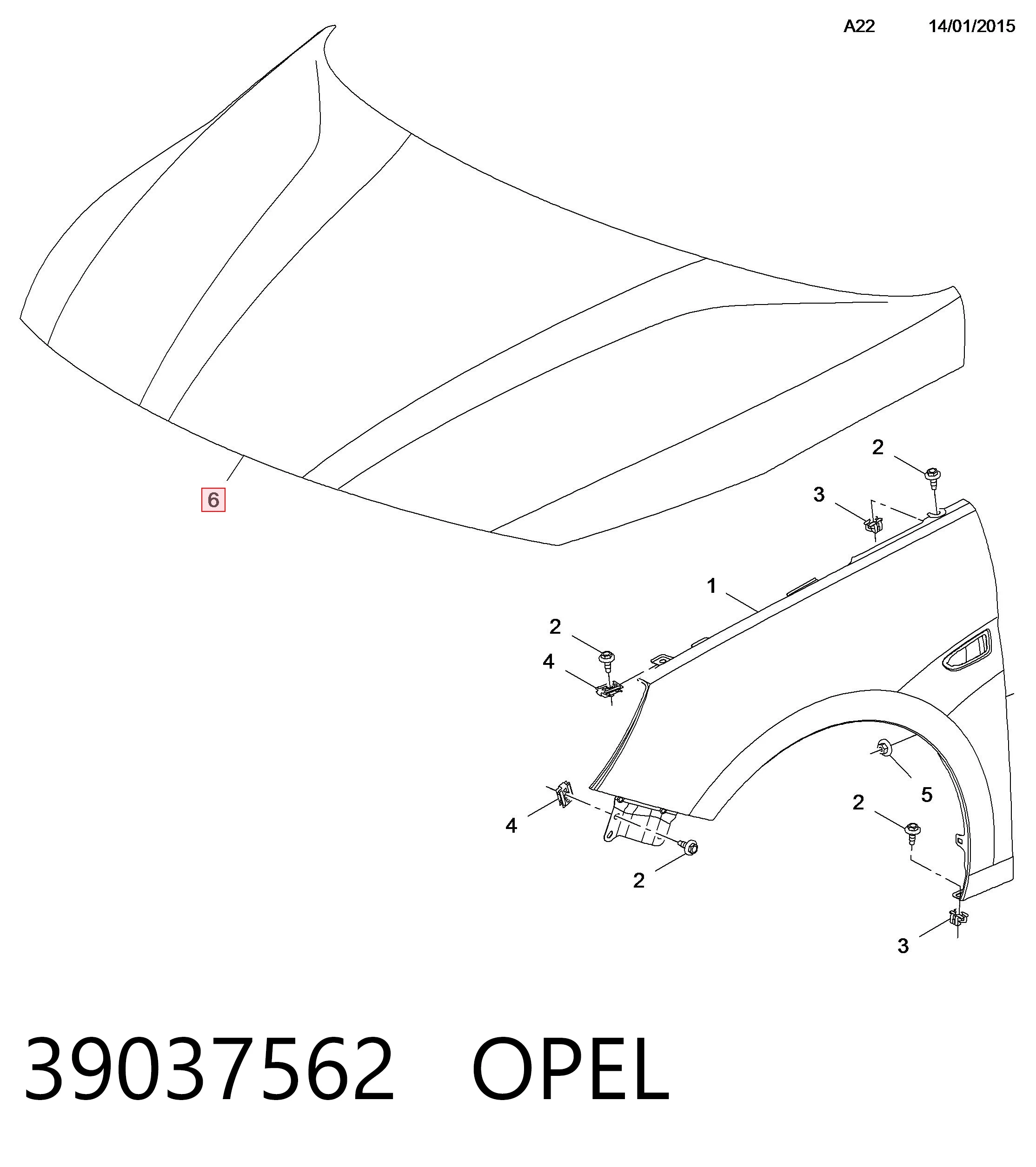 Capota Opel Astra preço, a partir de 285,98 USD