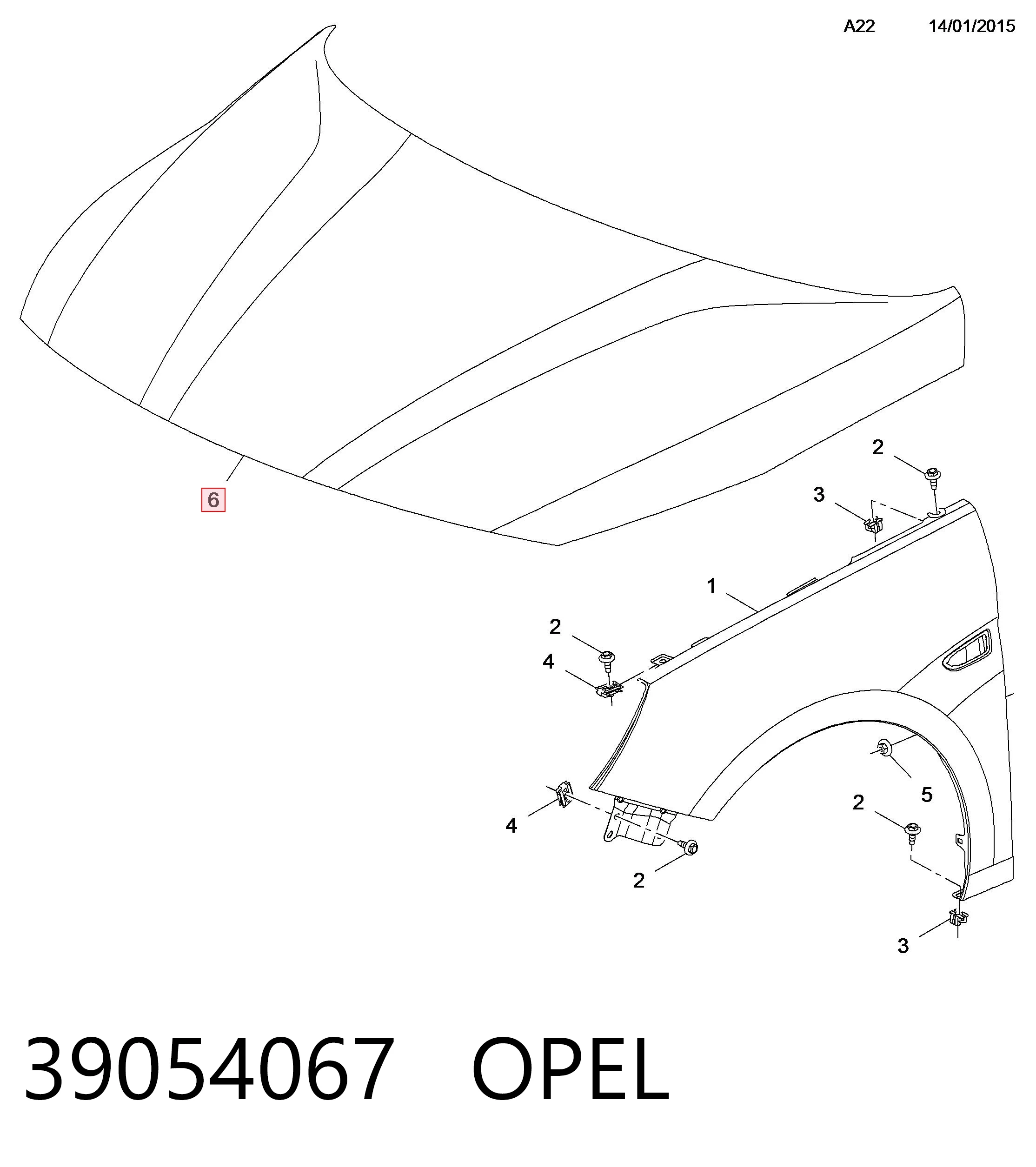 Capota para Opel Astra K 