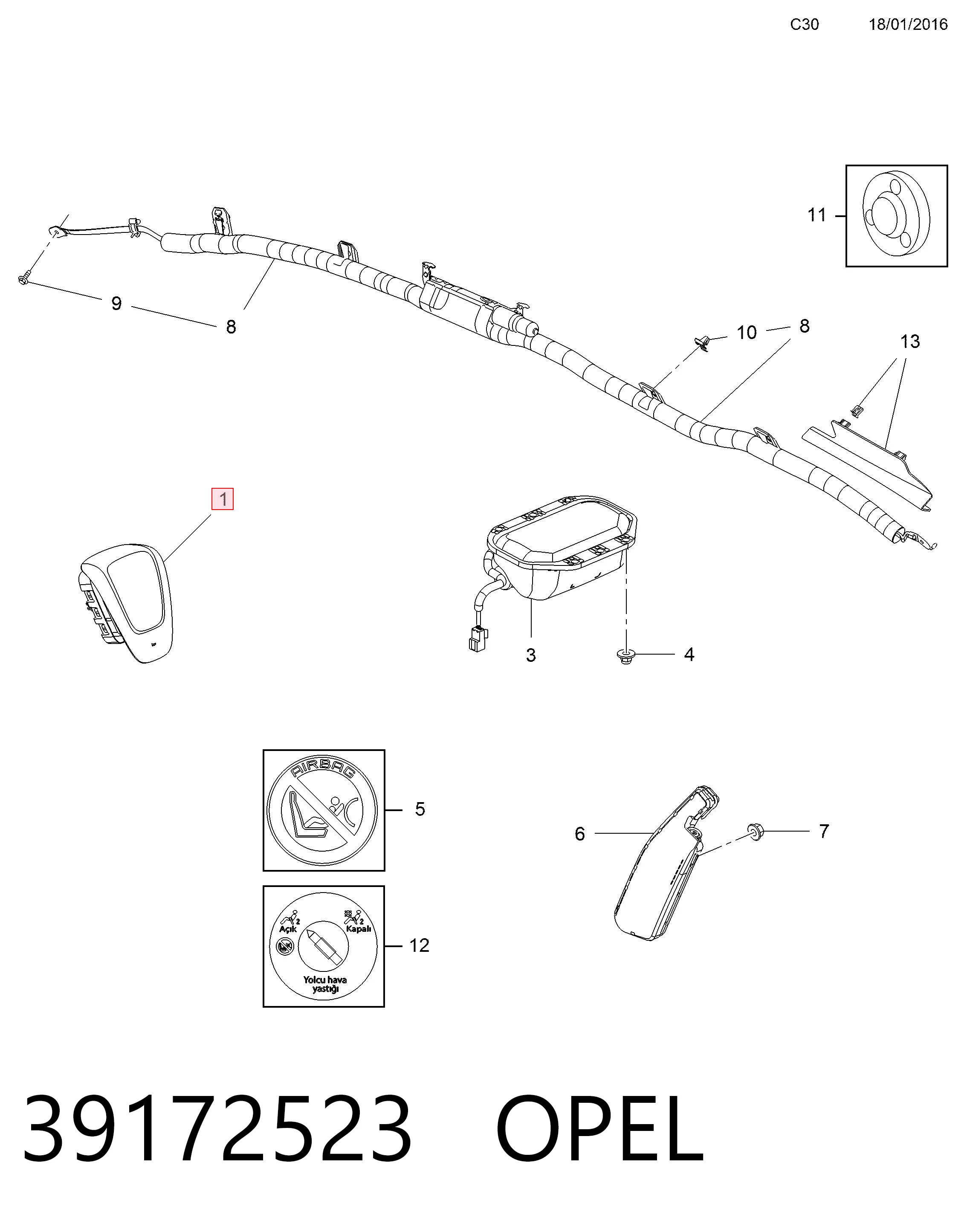 Cinto de segurança (AIRBAG) de condutor Peugeot/Citroen 39172523 preço, a partir de 57,89 USD